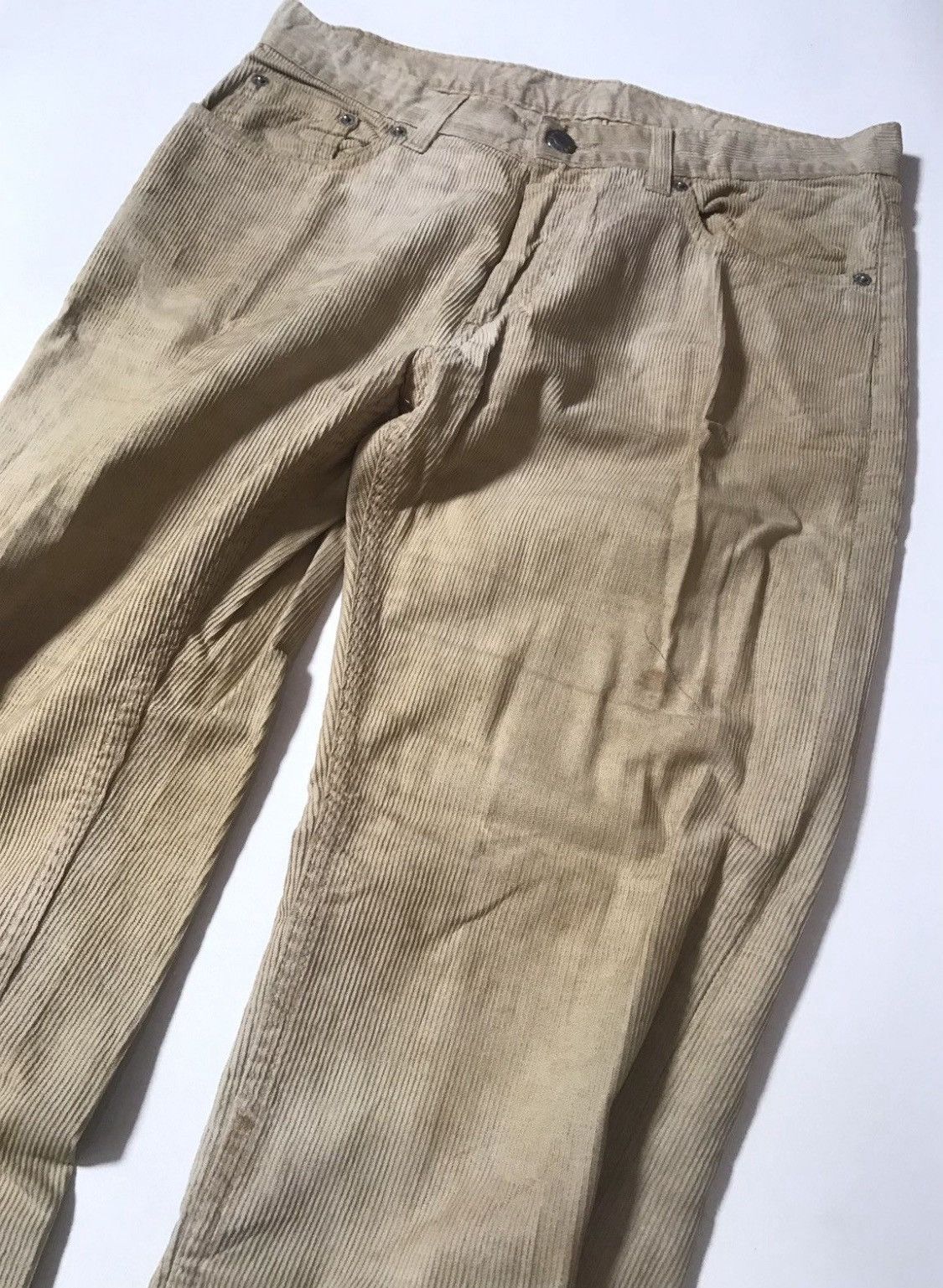 Helmut Lang Vintage helmut lang relaxed cut faded corduroy trousers Size US 29 - 7 Thumbnail