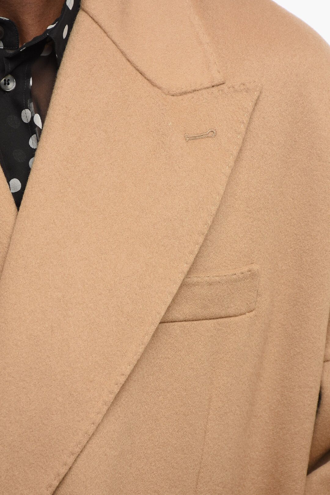 Dolce & Gabbana og1mm0825 Double-breasted Cashmere Coat in Beige Size US S / EU 44-46 / 1 - 4 Thumbnail