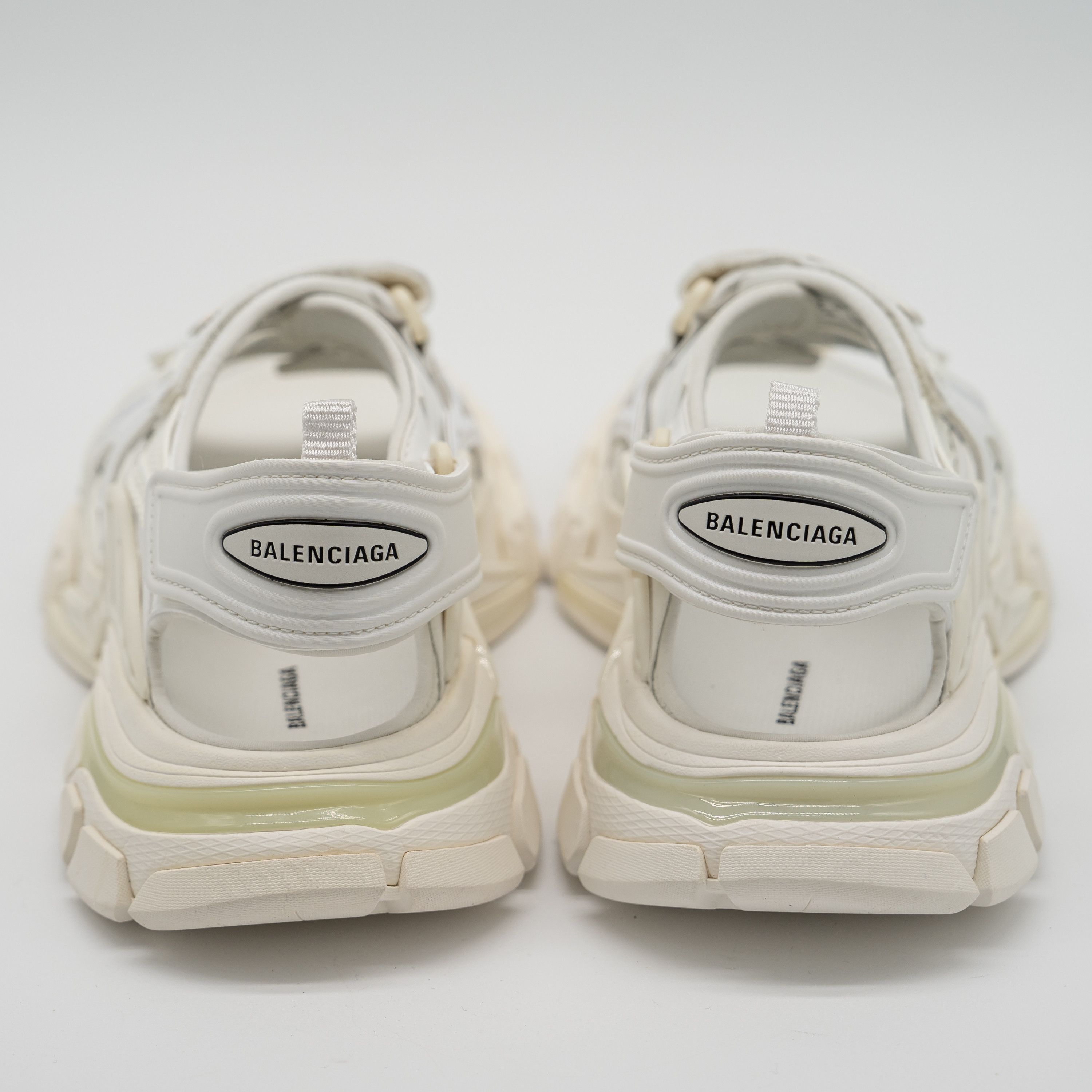 Balenciaga 39 - Balenciaga Track Sandals Triple White Straps Size US 9 / IT 39 - 5 Thumbnail