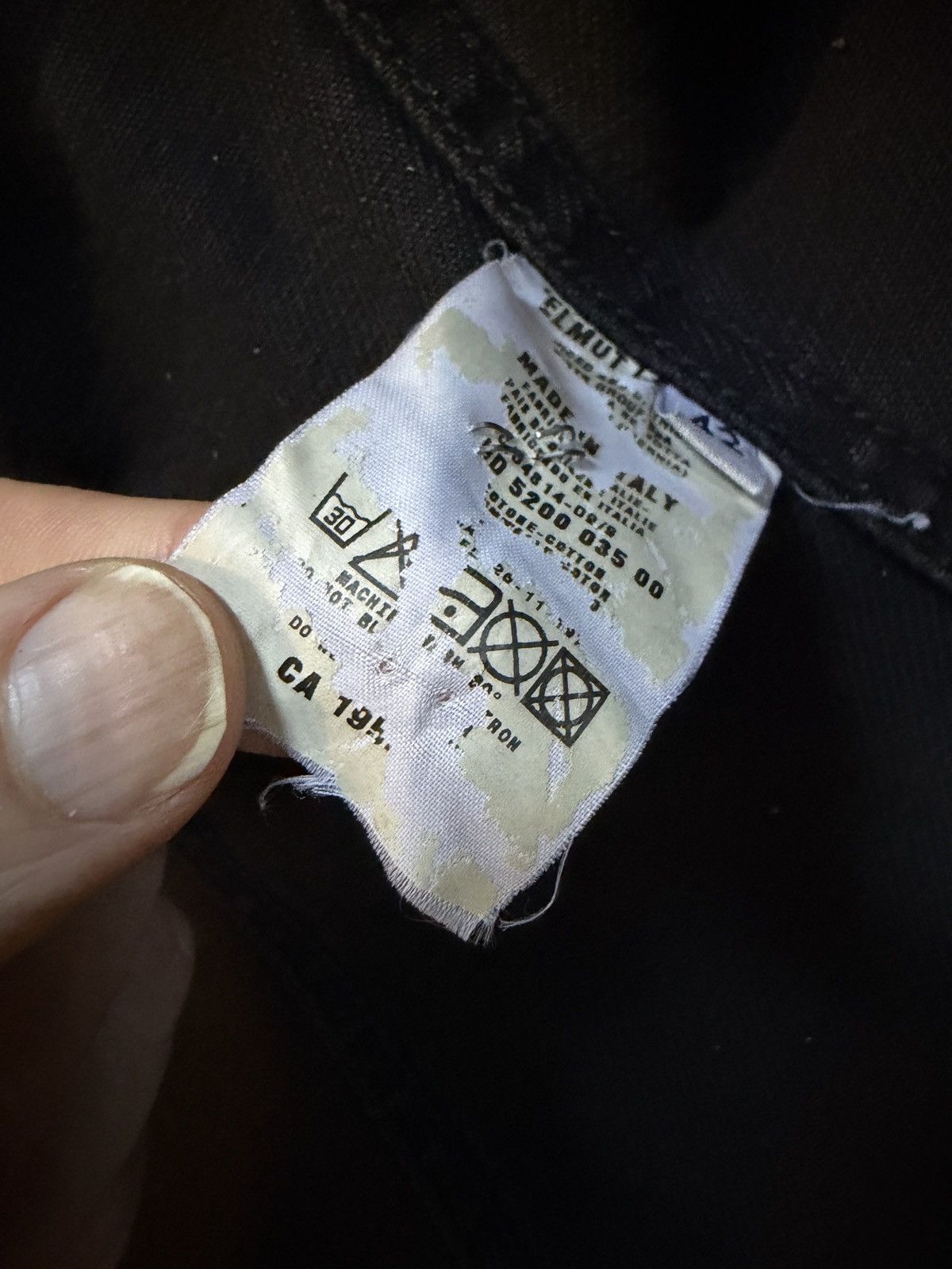 Helmut Lang Vintage 1999 Helmut Lang Black Denim Jacket Sz 42 Waxed Worn Size US XS / EU 42 / 0 - 19 Thumbnail