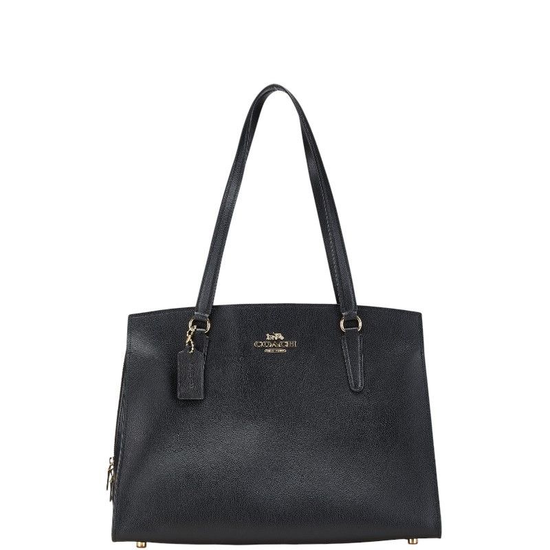 Coach Coach Leather Tatum Carryall Handbag C4077 Leather Tote Bag C4077 in Black, Women's