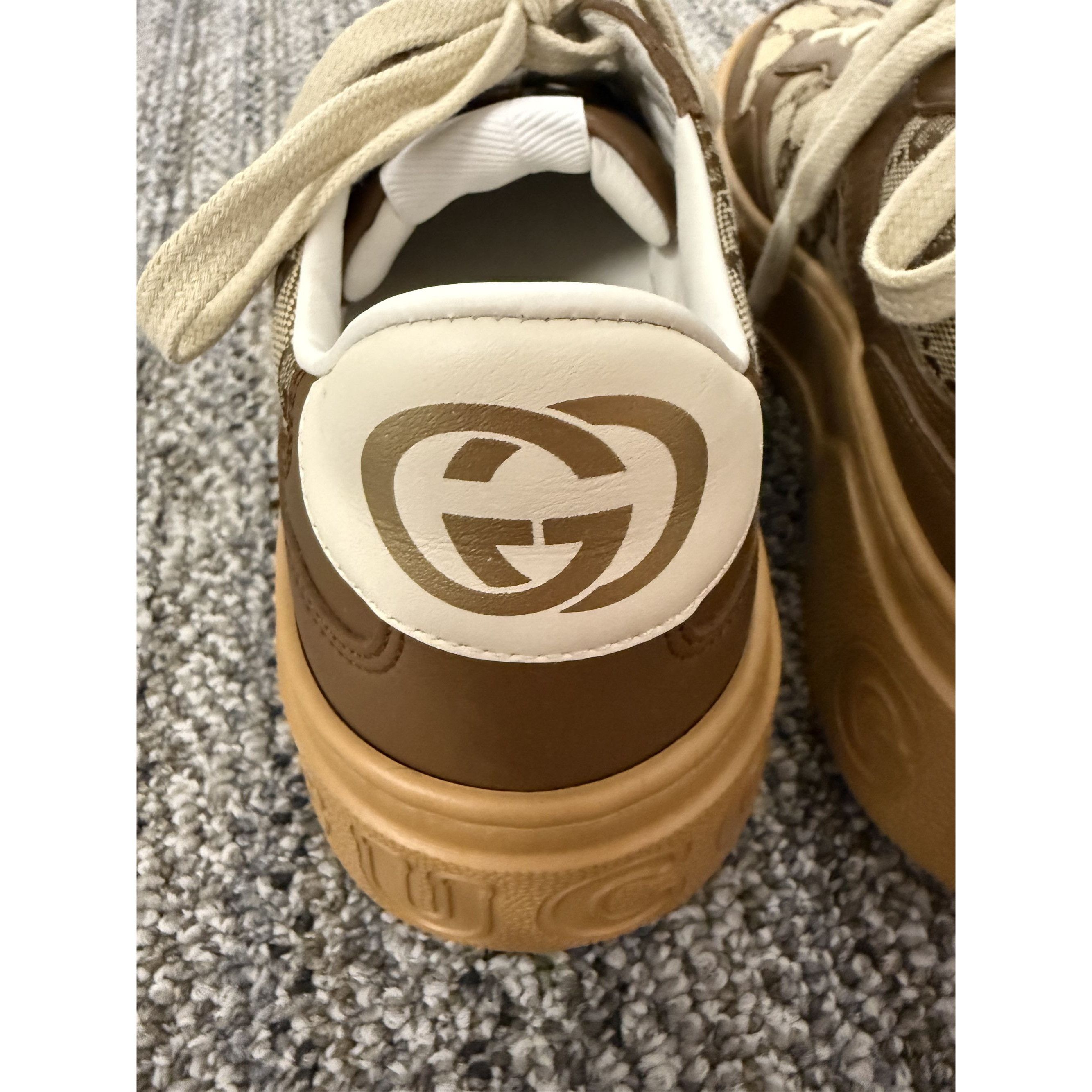 Gucci Gucci GG Supreme Beige & Brown Sneakers Made In Italy Size US 8 / IT 38 - 11 Thumbnail