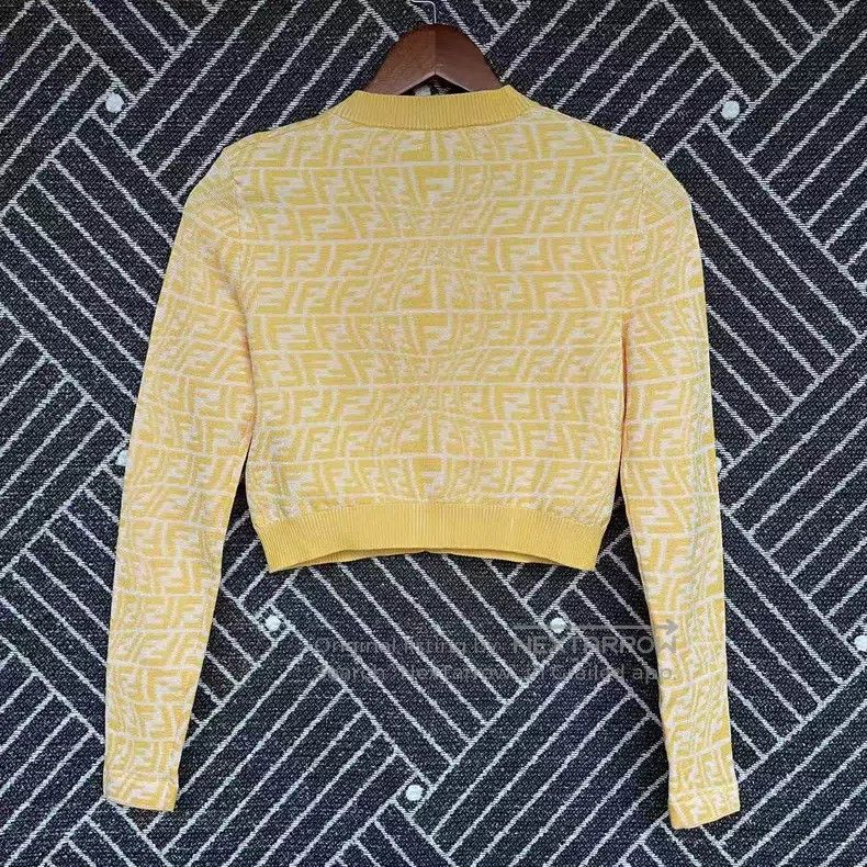 Fendi Fendi SS21 Casual Viscose Knit Sweater - Yellow Size XS / US 0-2 / IT 36-38 - 3 Thumbnail