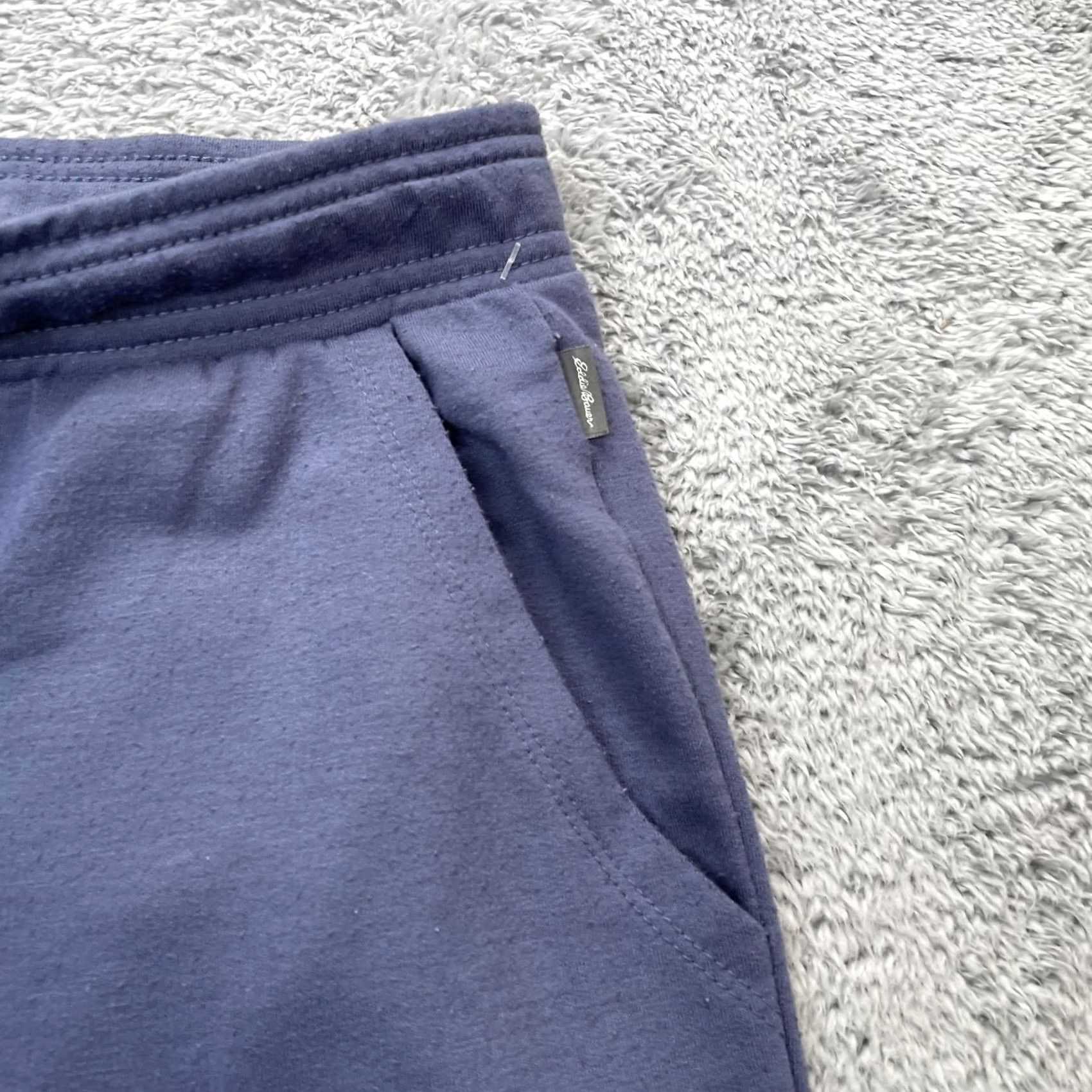 Eddie Bauer Eddie Bauer Pants Womens Large Blue Lounge Jogger French Terry Lined Tapered Leg Size 36" / US 14 / IT 50 - 6 Thumbnail