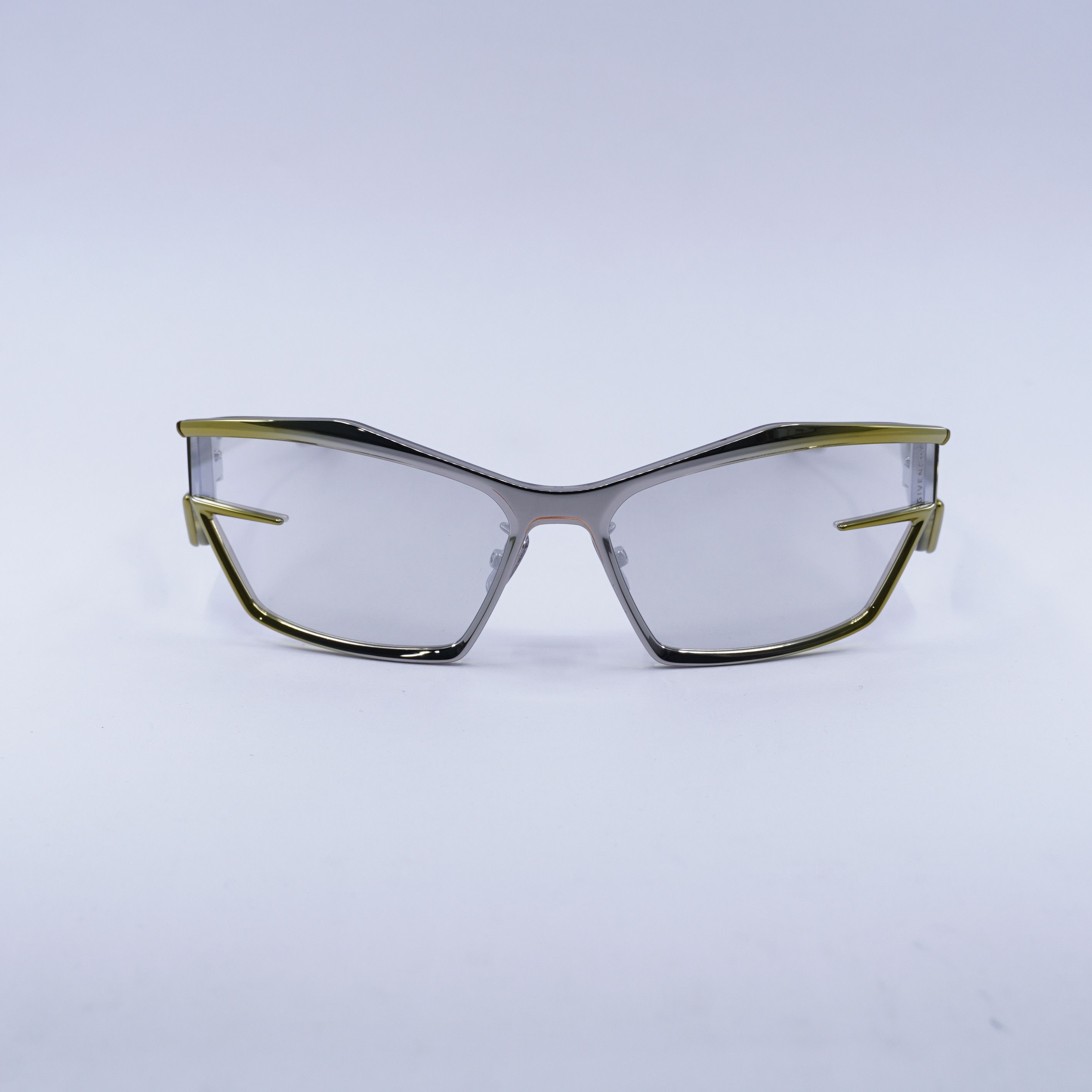 Givenchy Givenchy GV40066U 39C Sunglasses Yellow Geometric Frame Size ONE SIZE - 4 Thumbnail