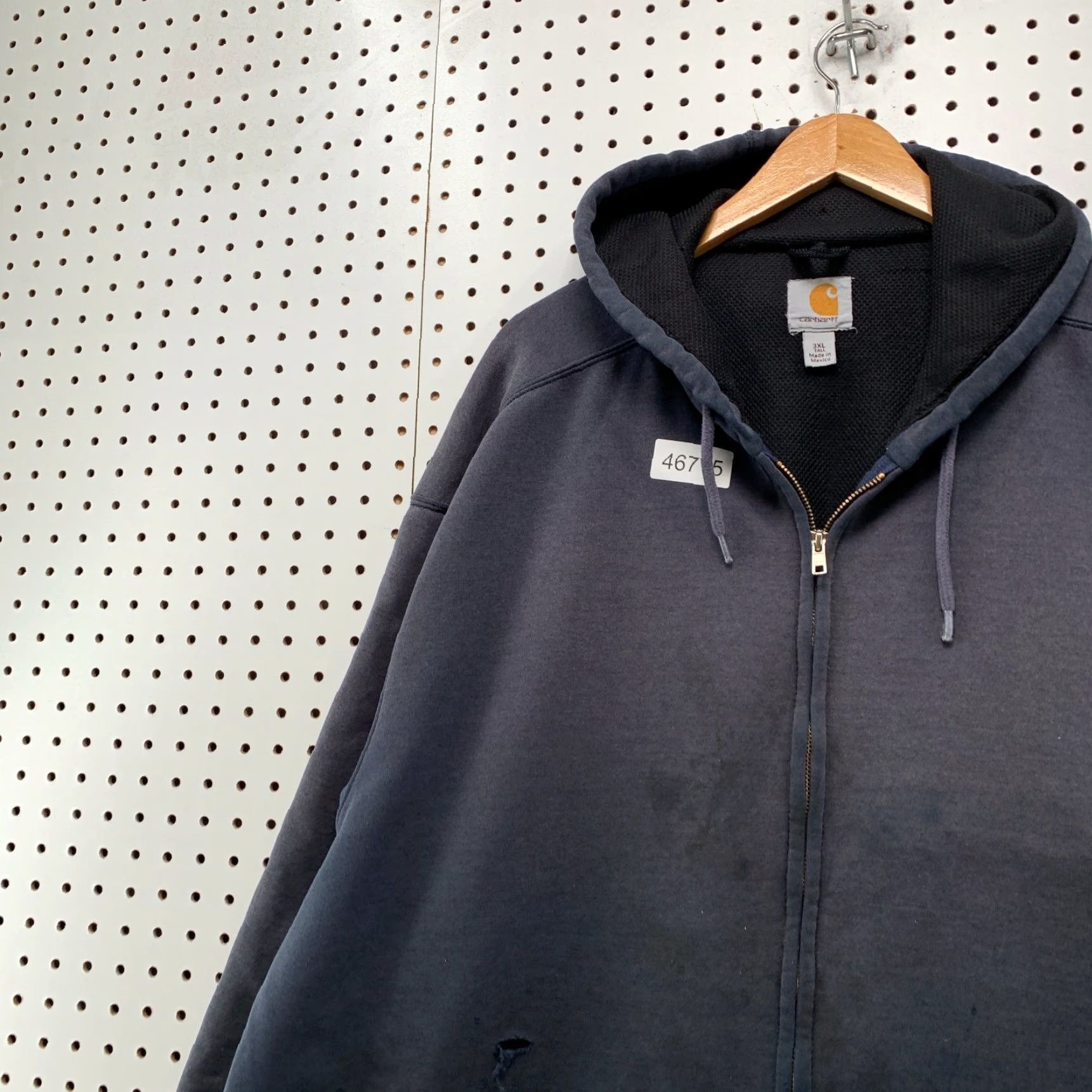 Carhartt VINTAGE Carhartt Hoodie Sweatshirt Mens 3XLT Tall Sun Faded Blue Thermal Lined Hoodie Mens XS Blue Winter Sweatshirt Carhartt Size US XS / EU 42 / 0 - 5 Thumbnail