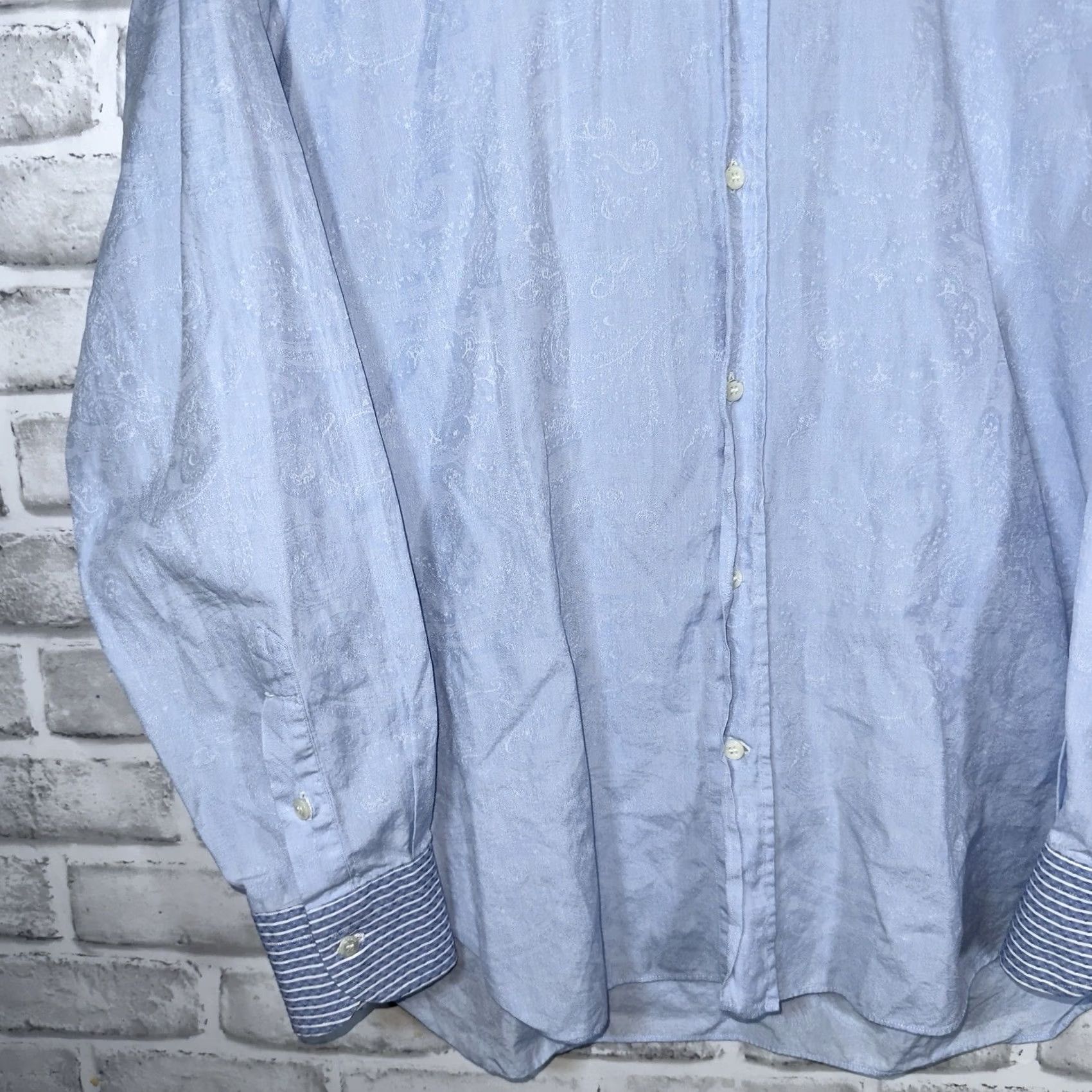 Etro Etro SATORIA UOMO DAL 1968 100% Cotton Long Sleeve Shirt Mens 41 Italy Size US L / EU 52-54 / 3 - 3 Thumbnail