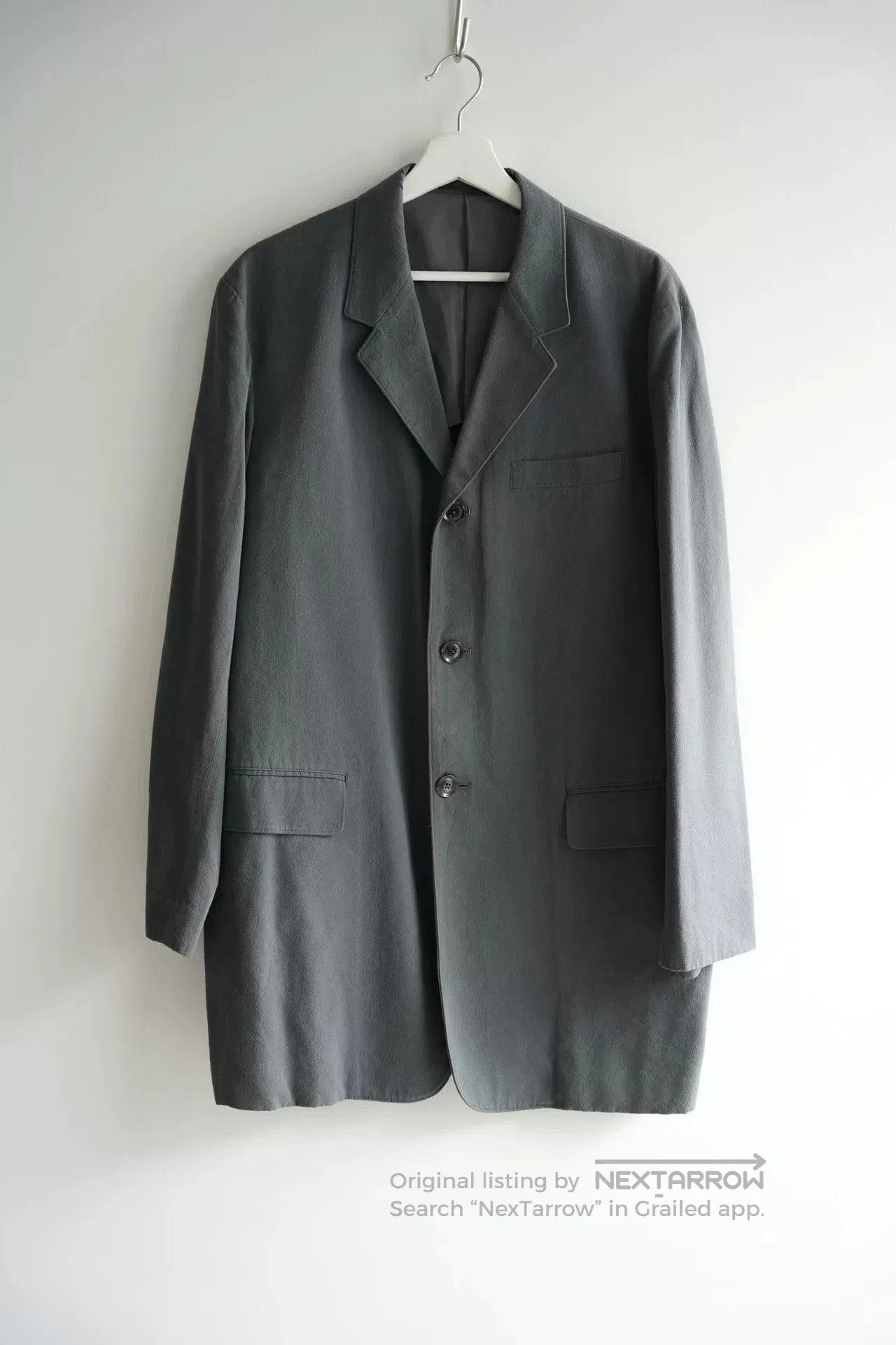 Yohji Yamamoto Yohji Yamamoto Gray Long Suit Jacket. Size US M / EU 48-50 / 2 - 1 Thumbnail