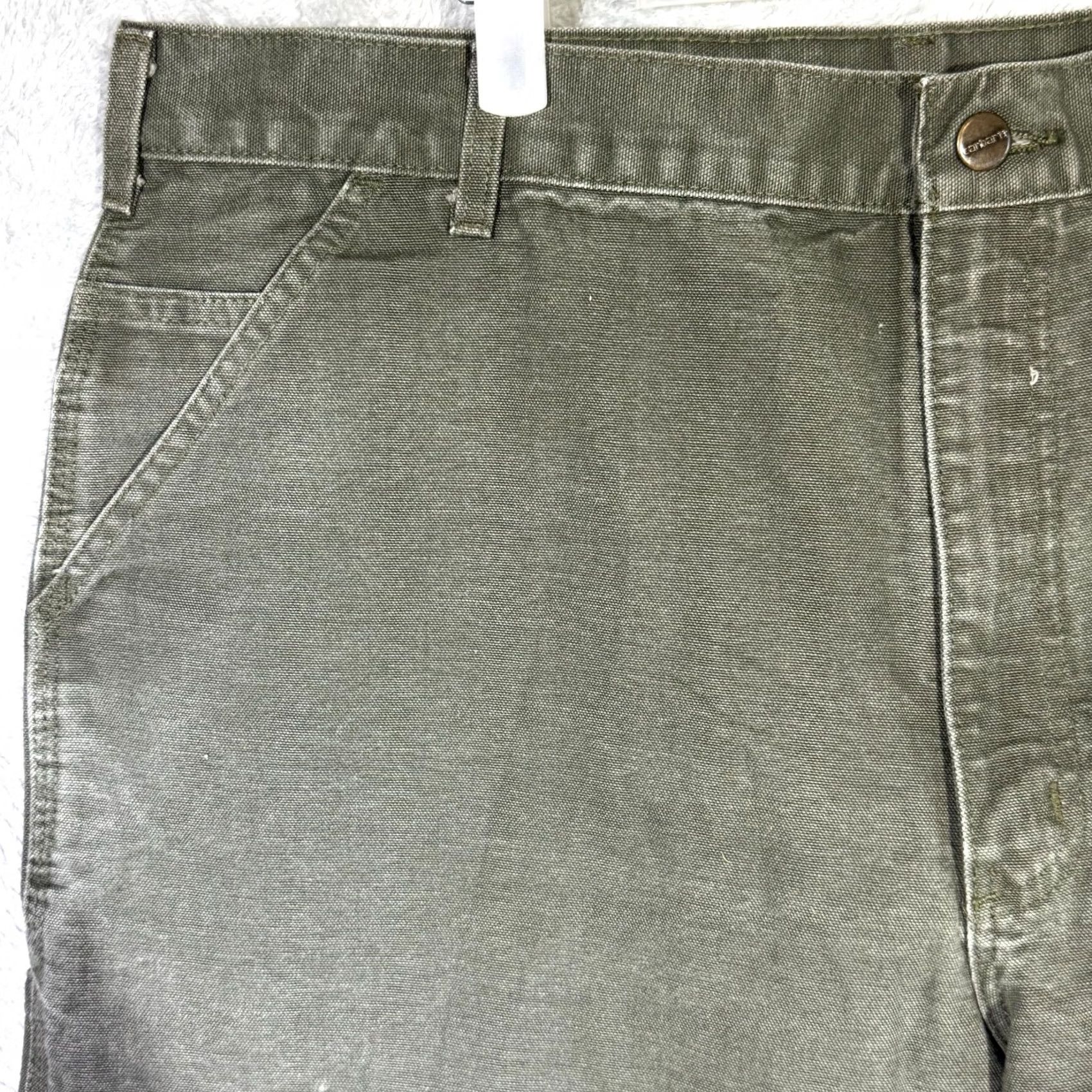 Carhartt Carhartt Carpenter Jeans 40x29 Green Denim High-Rise Straight Mens Jeans Size US 40 / EU 56 - 3 Thumbnail
