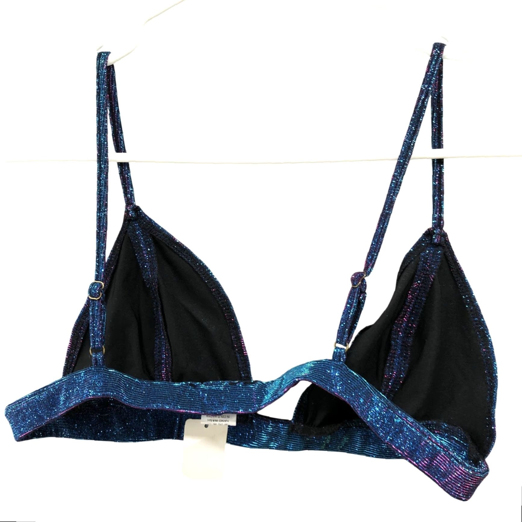Triangl Bear Dance Bralette Bra Top Womens L Blue Metallic Triangle Lightly Lined Size L / US 10 / IT 46 - 2 Thumbnail