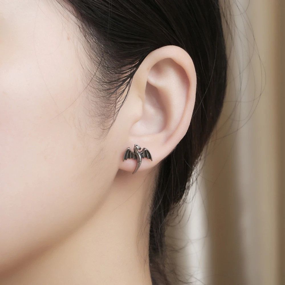 Jewelry Flying Dragon Stud Earring Size ONE SIZE - 6 Thumbnail