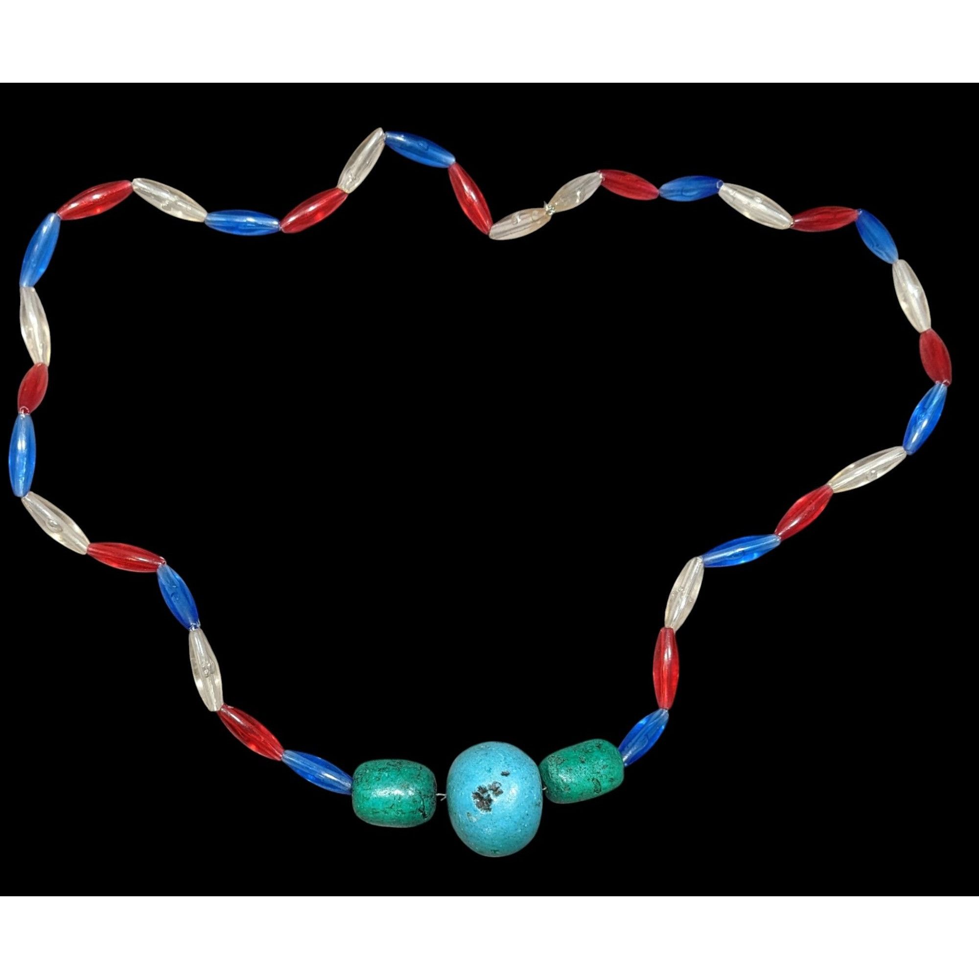 Other Handmade Retro Plastic And Stone Beaded Necklace Size ONE SIZE - 1 Thumbnail