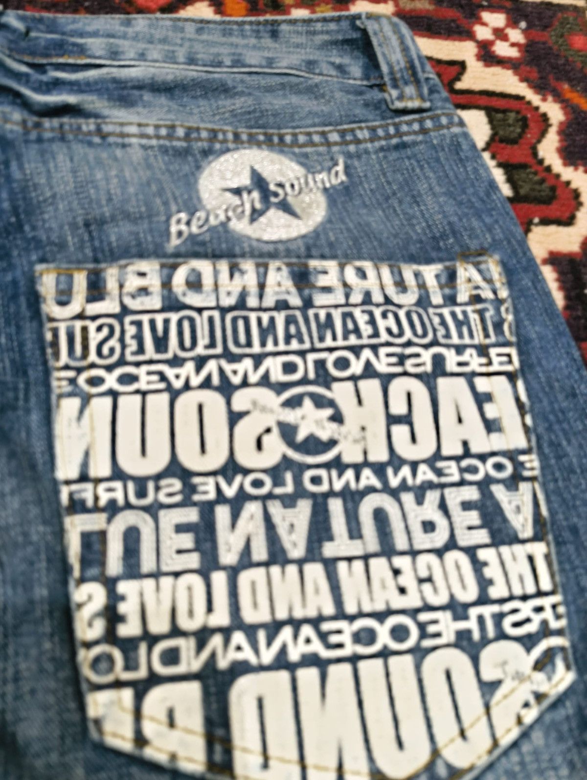 If Six Was Nine Japanese brand Beach Sound Distressed surf-themed patches Size US 33 - 7 Thumbnail