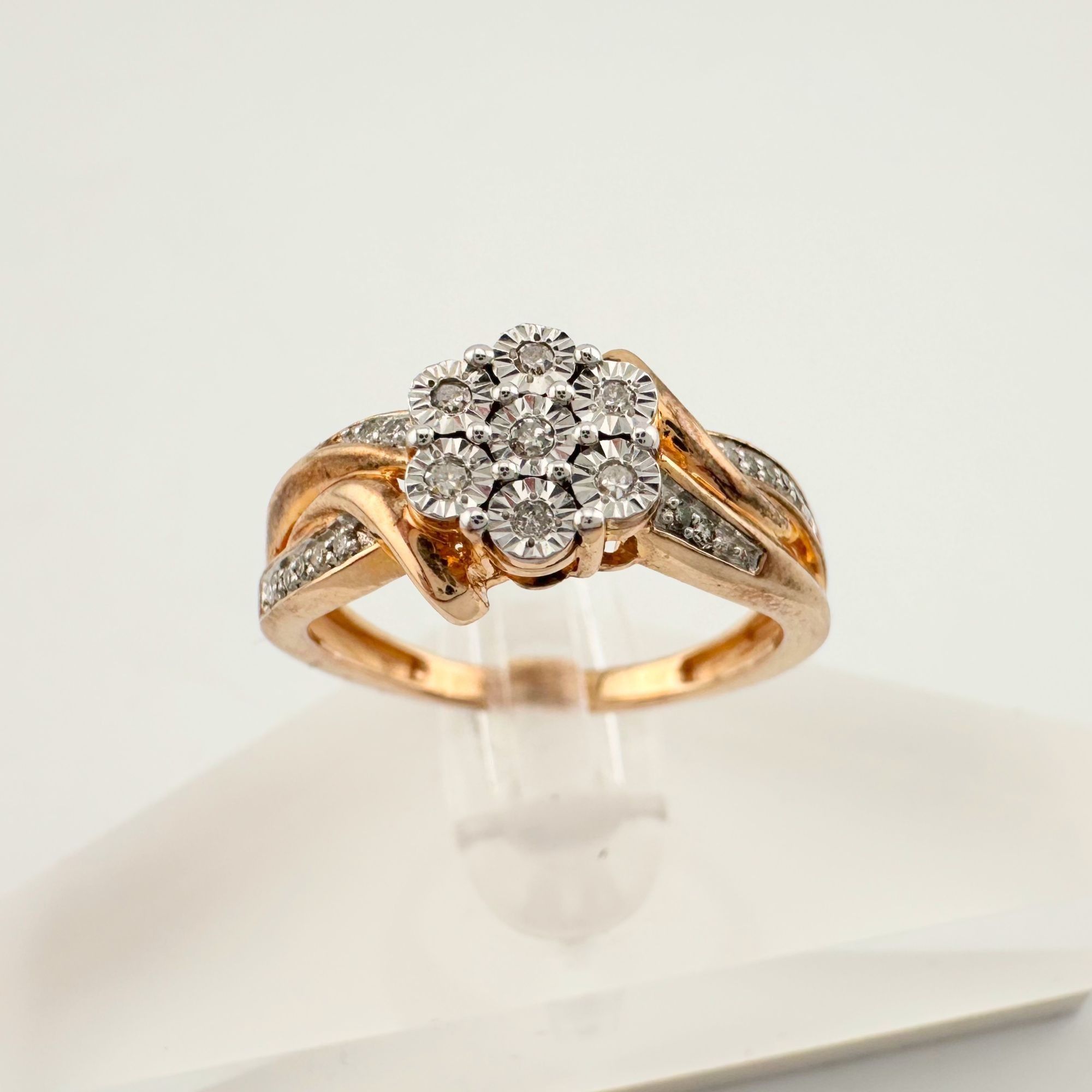 Other Two Tone Natural Diamond Sweetheart Ring Size 6.75 Size ONE SIZE - 9 Thumbnail