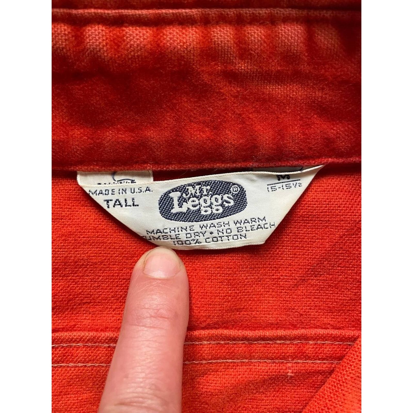 Flannel Vintage Late Traders Flannel Shirt Orange Solid USA Tall L Size US L / EU 52-54 / 3 - 7 Thumbnail