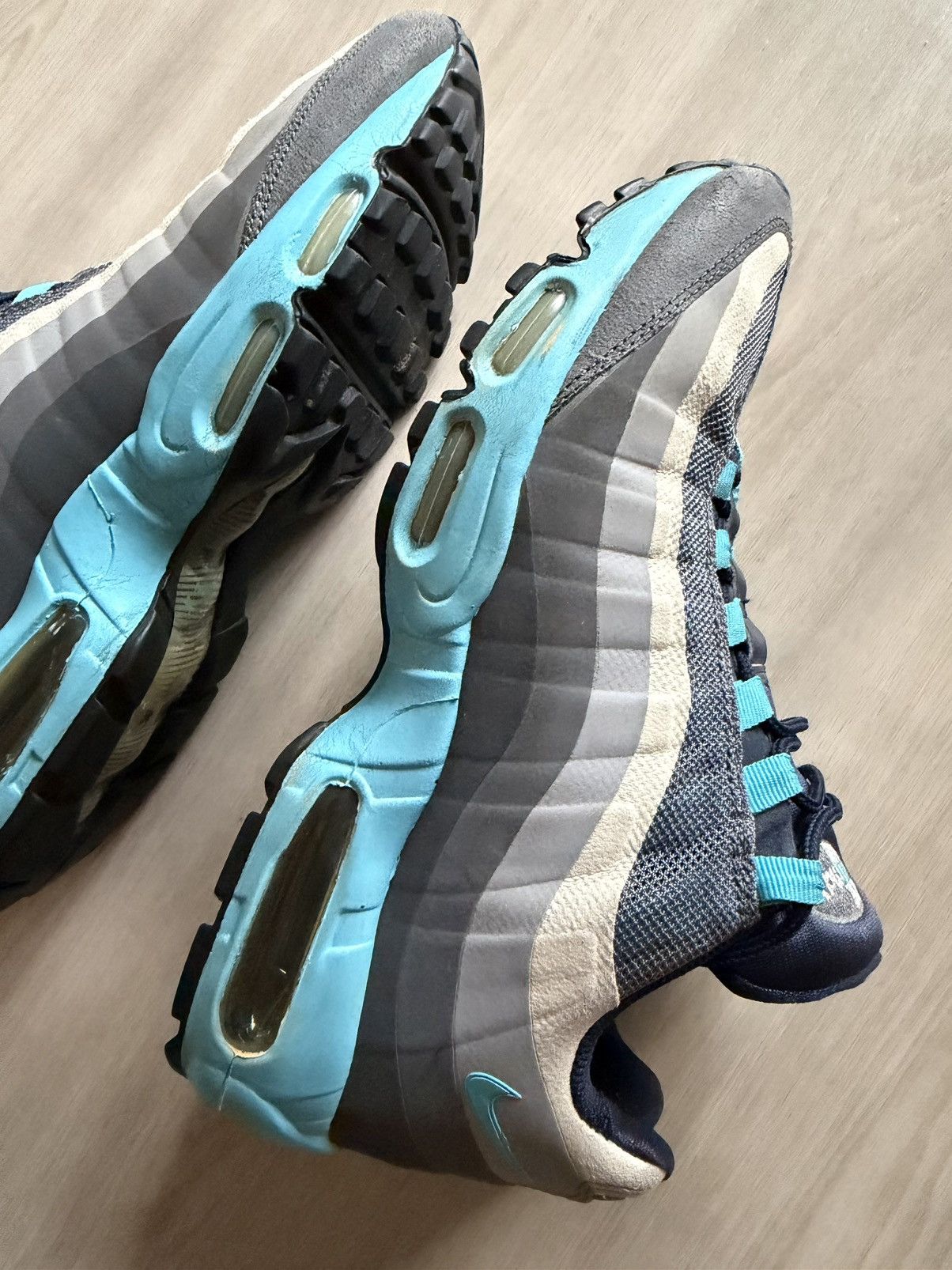 Nike 2013 Nike Air Max 95 No Sew Gamme Blue Grey 616190-040 Sz 9 Size US 9 / EU 42 - 3 Thumbnail