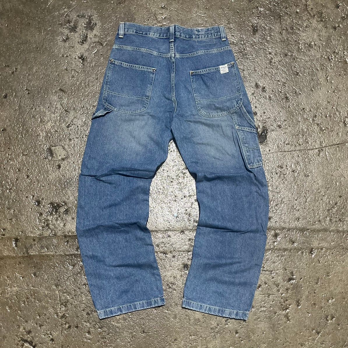 Pre-owned Carhartt X Jnco Crazy Vintage Y2k Baggy Skater Jeans Jnco Carpenter Wide Leg In Blue