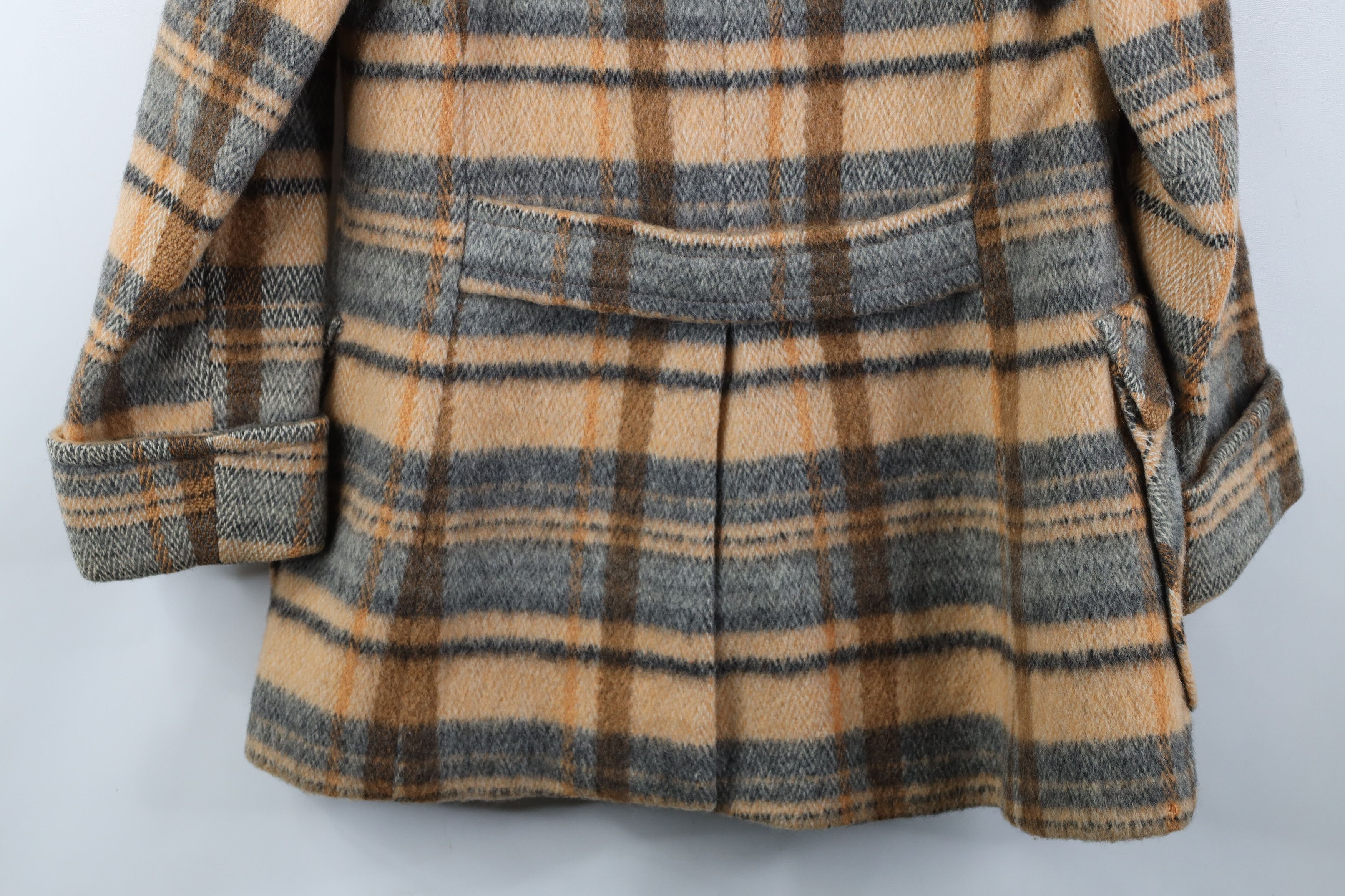 Vintage Vintage 60s 70s Streetwear Wool Collared Jacket Plaid USA Size M / US 6-8 / IT 42-44 - 16 Thumbnail