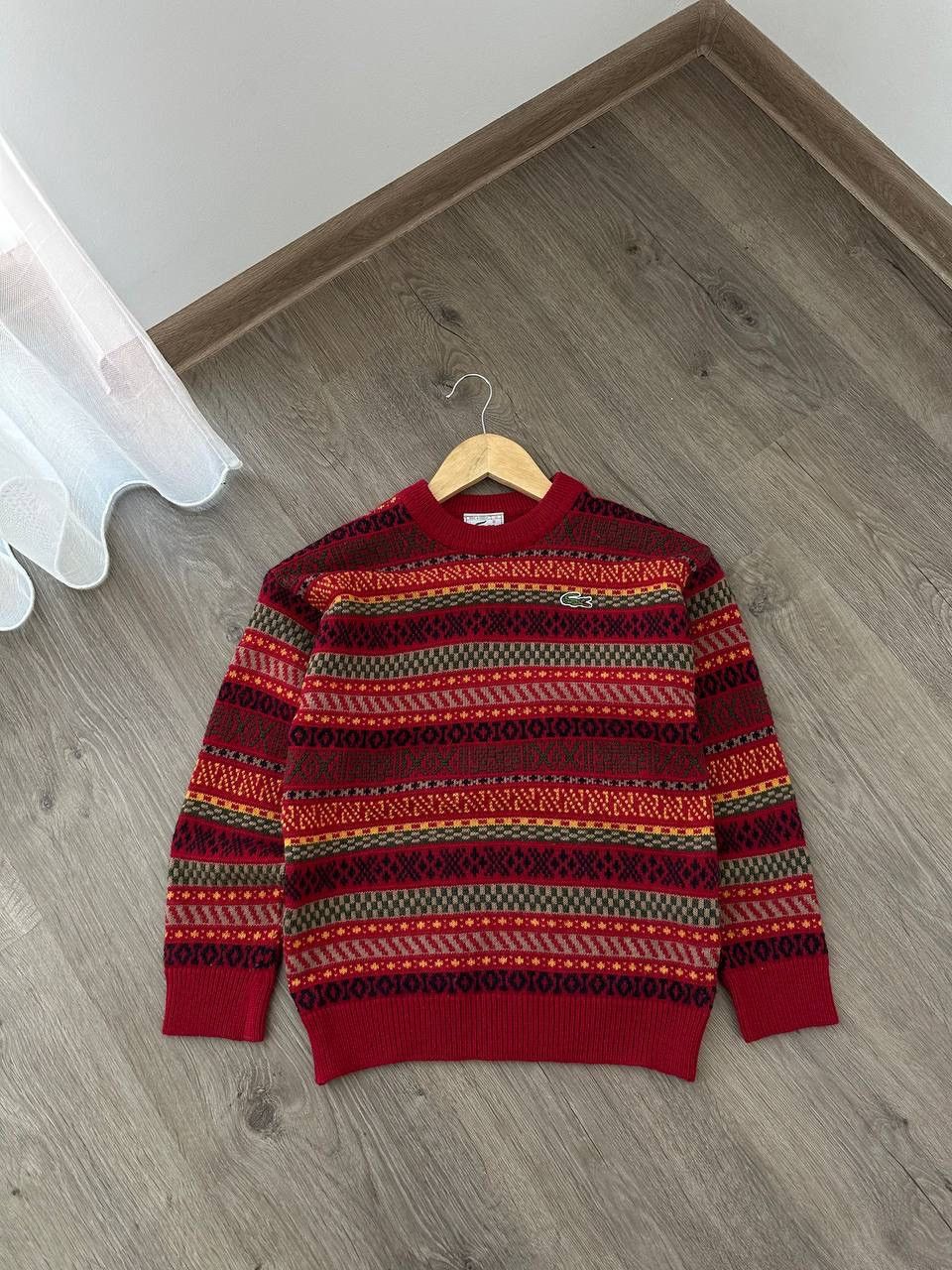 Lacoste × Vintage Vintage Lacoste Red Wool Sweater Size US XS / EU 42 / 0 - 1 Thumbnail