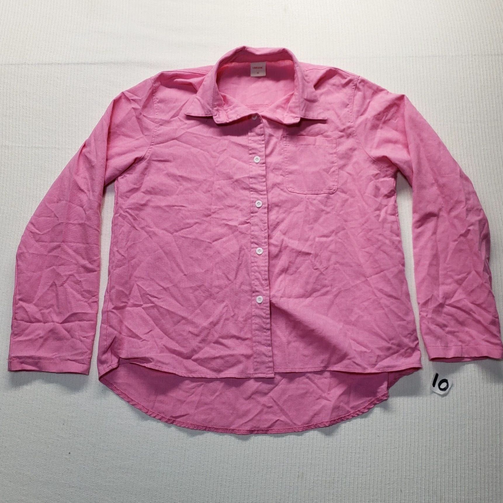 Vintage Vintage Pink Button-Up Shirt Women's XL Long Sleeve Casual Fall Spring Winter Size XL / US 12-14 / IT 48-50 - 2 Thumbnail