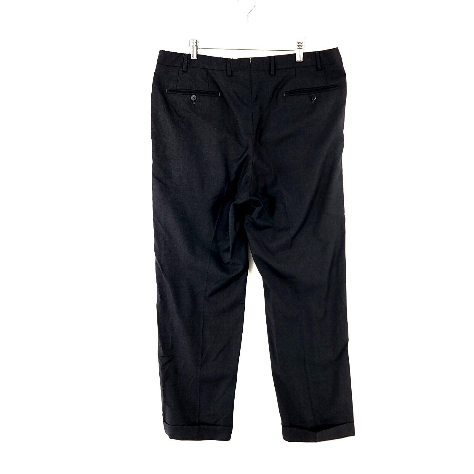 Santorelli Santorelli Luxury Serge Como Wool Italy Wool Gray Pleated Cu Size 38R - 3 Thumbnail