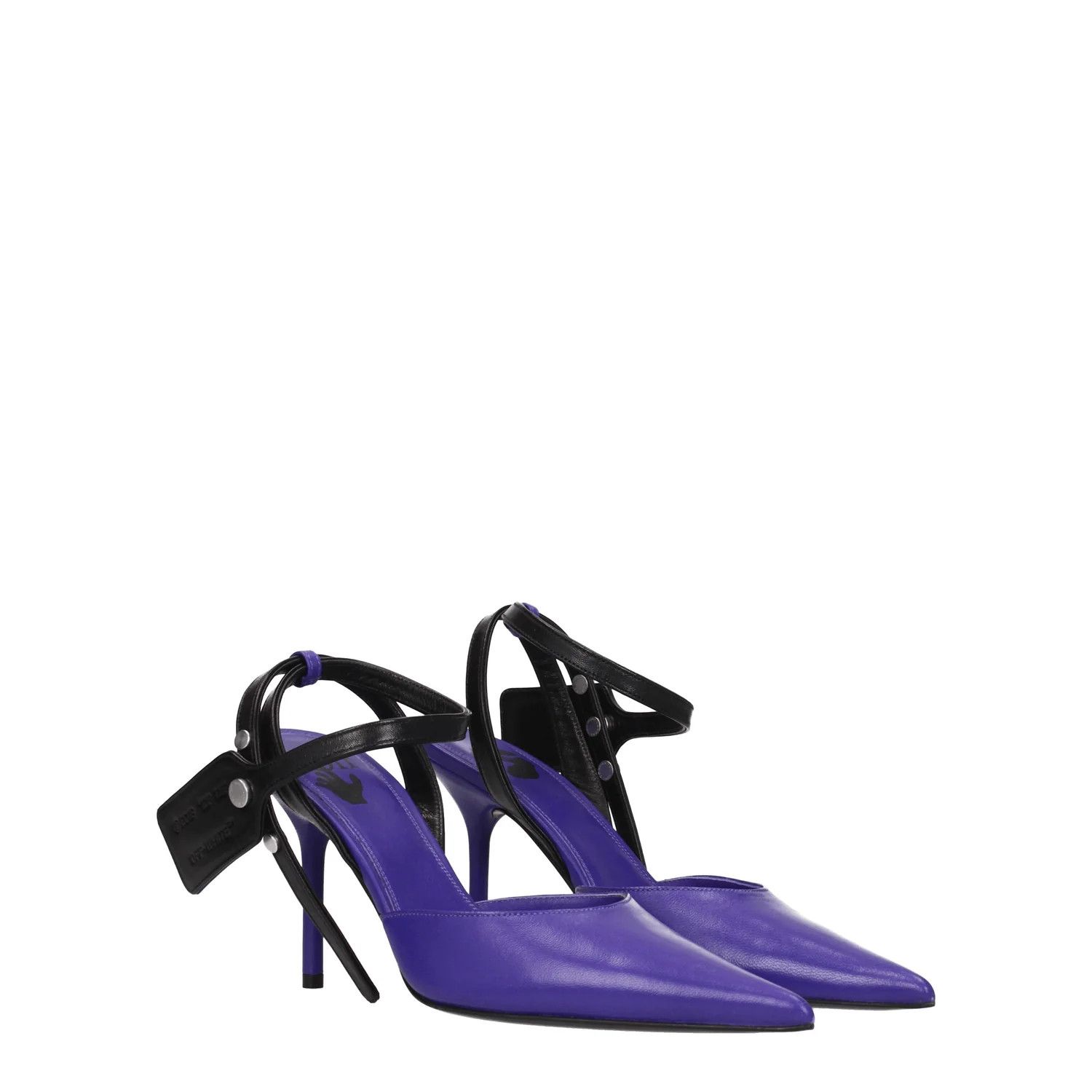 Off-White ob1o1e1124 Leather Sandals in Blue Size US 5 / IT 35 - 2 Thumbnail