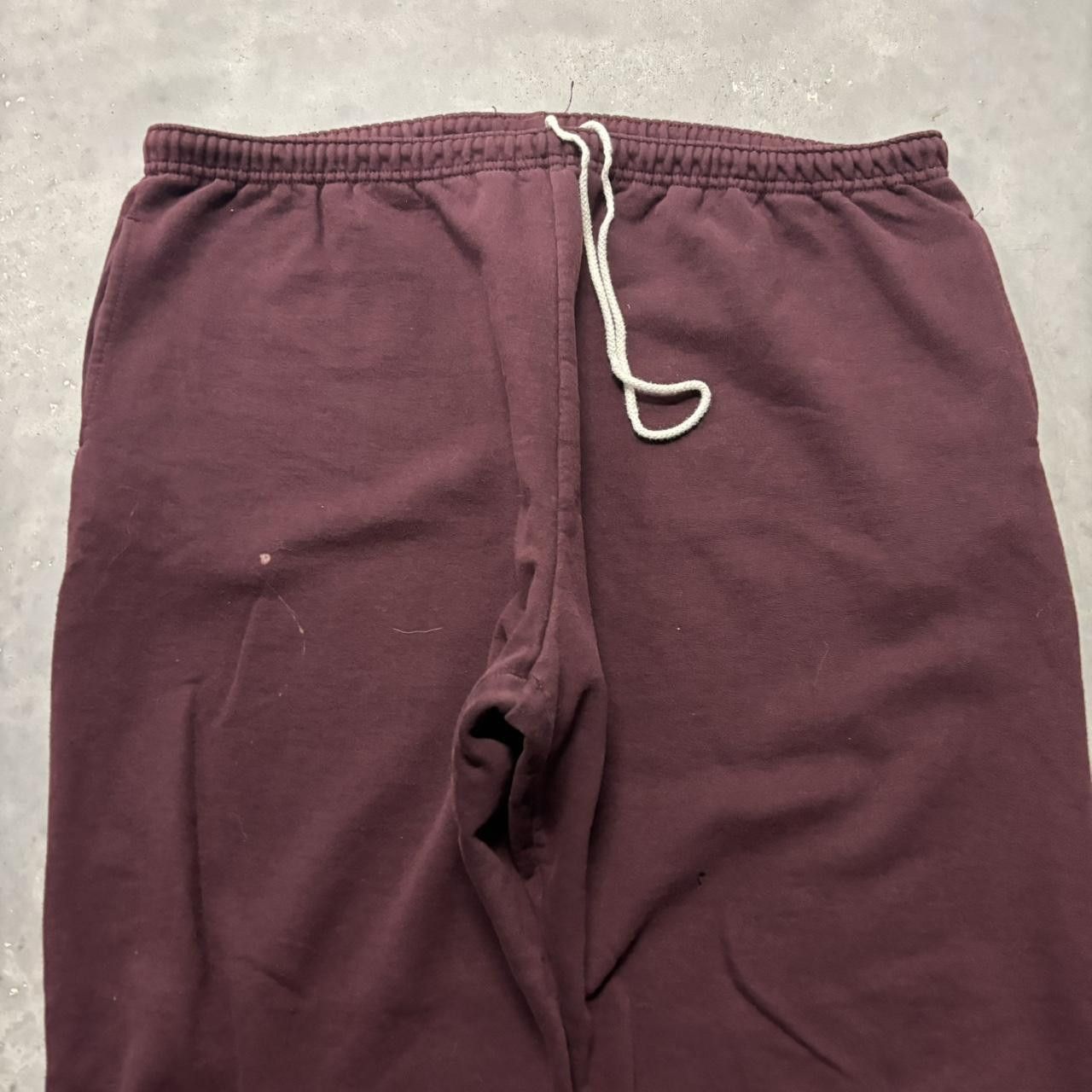 Japanese Brand × Vintage Crazy Vintage Y2K/2000s Burgundy Skater Essential Sweatpants! Size US 34 / EU 50 - 4 Thumbnail