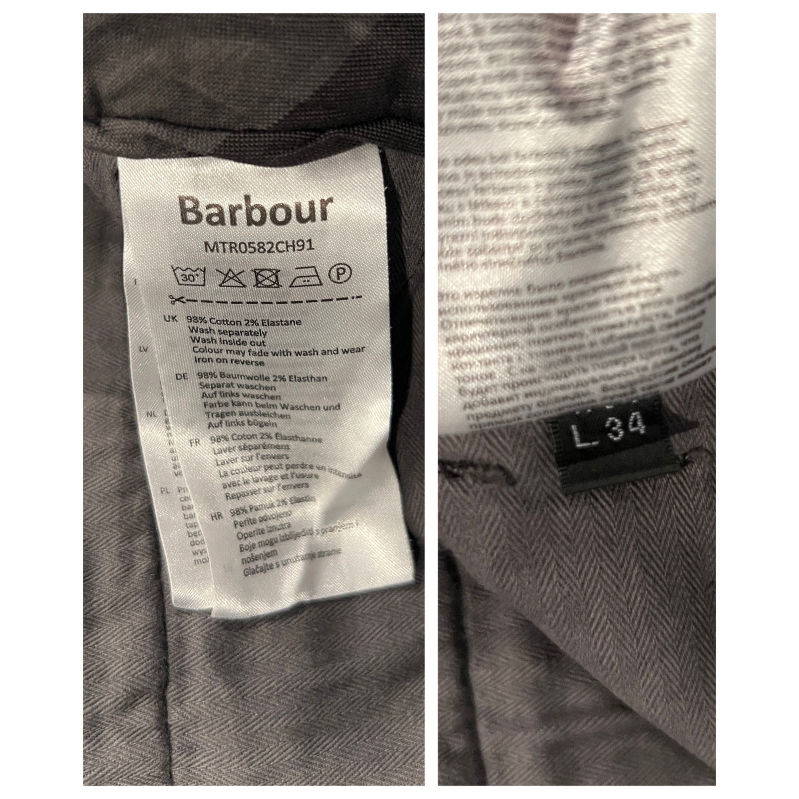 Barbour Barbour Neuston Regular Fit Stretch Corduroy Chinos Size 34 Size US 34 / EU 50 - 7 Thumbnail