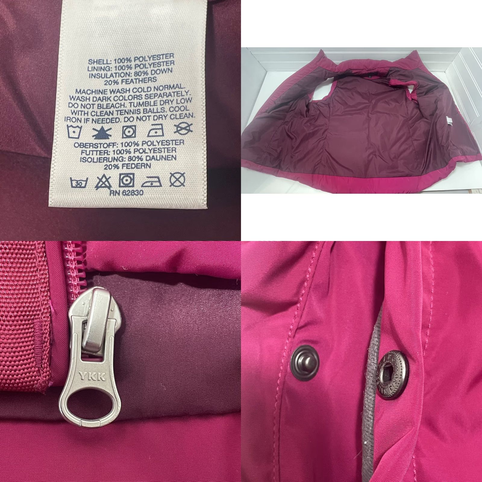 Lands' End Lands End Puffer Vest Women L Purple Zip Pockets High Neck Mid-Length Sleeveless Logo Size L / US 10 / IT 46 - 9 Thumbnail