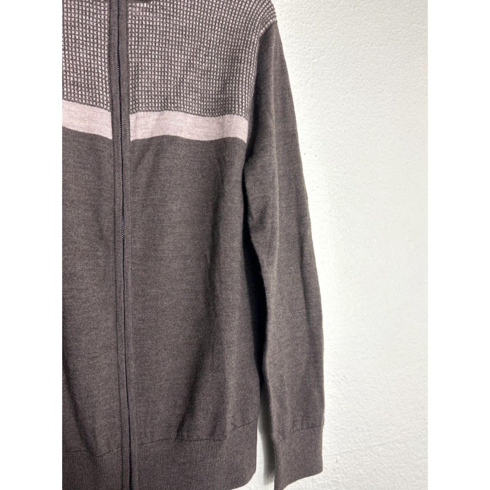 Banana Republic Banana Republic Sweater Men Full Zip Knit Wool Acrylic Blend Mock Neck Long Sleeve Brown M Regular Fall Winter 21” 27” Golf Walking Size US M / EU 48-50 / 2 - 5 Thumbnail