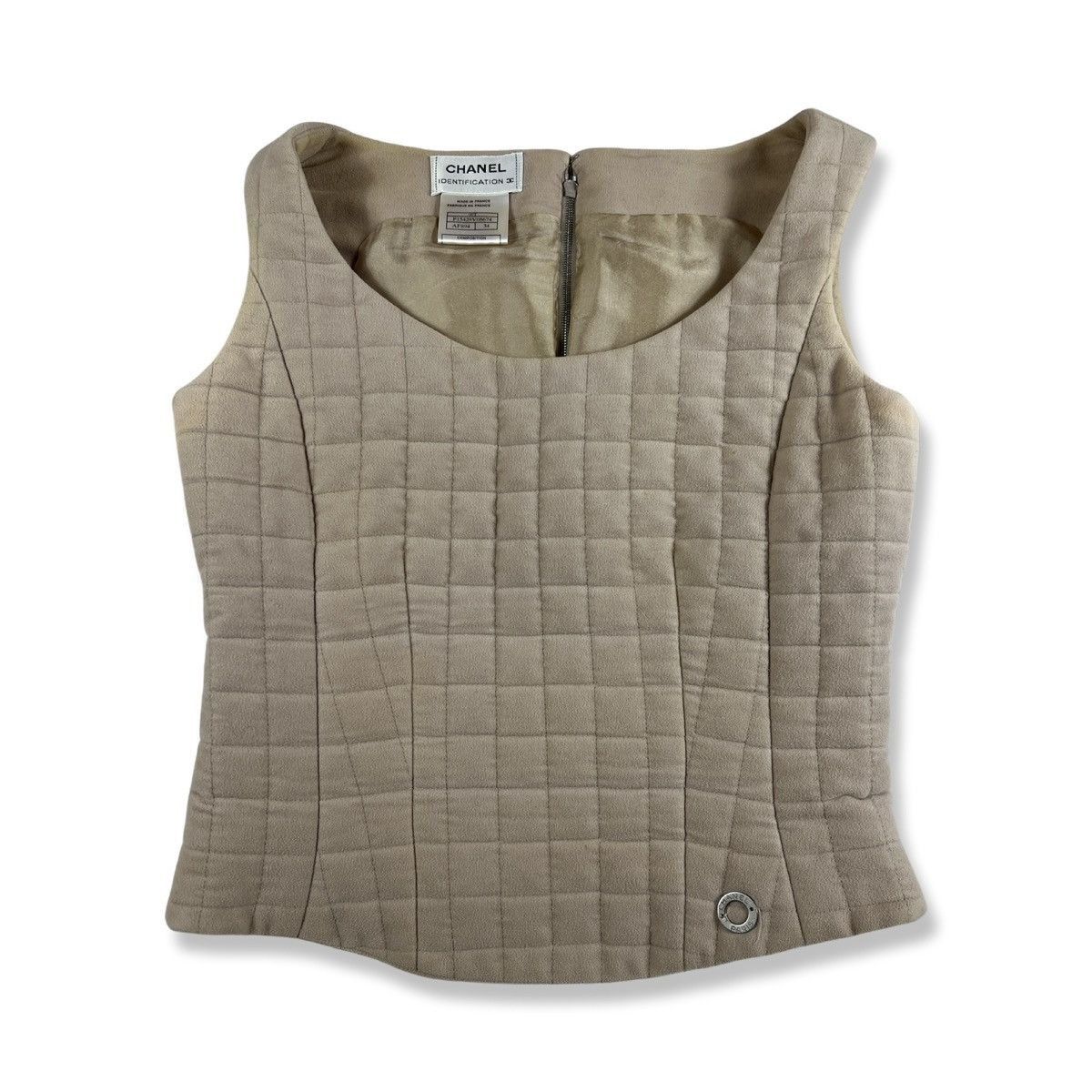 image of Chanel Vintage Top in Beige, Women's (Size XS)