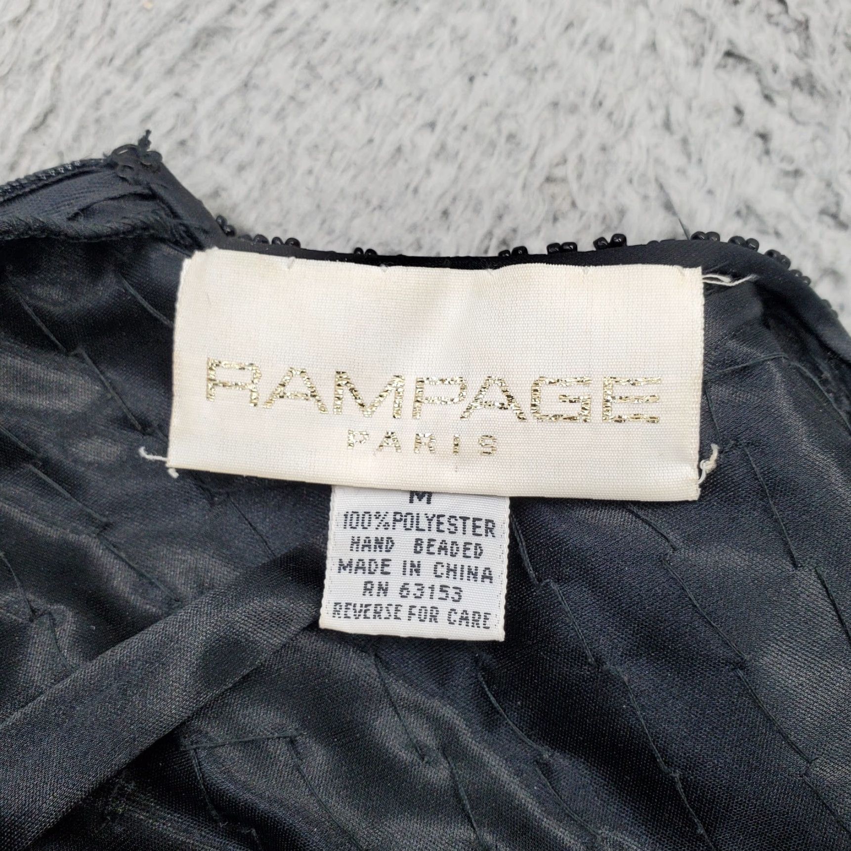 Vintage Rampage Paris Bodycon Dress Women M Black Sequin Embellished Scoop Neck Backless Dress Size M / US 6-8 / IT 42-44 - 3 Thumbnail