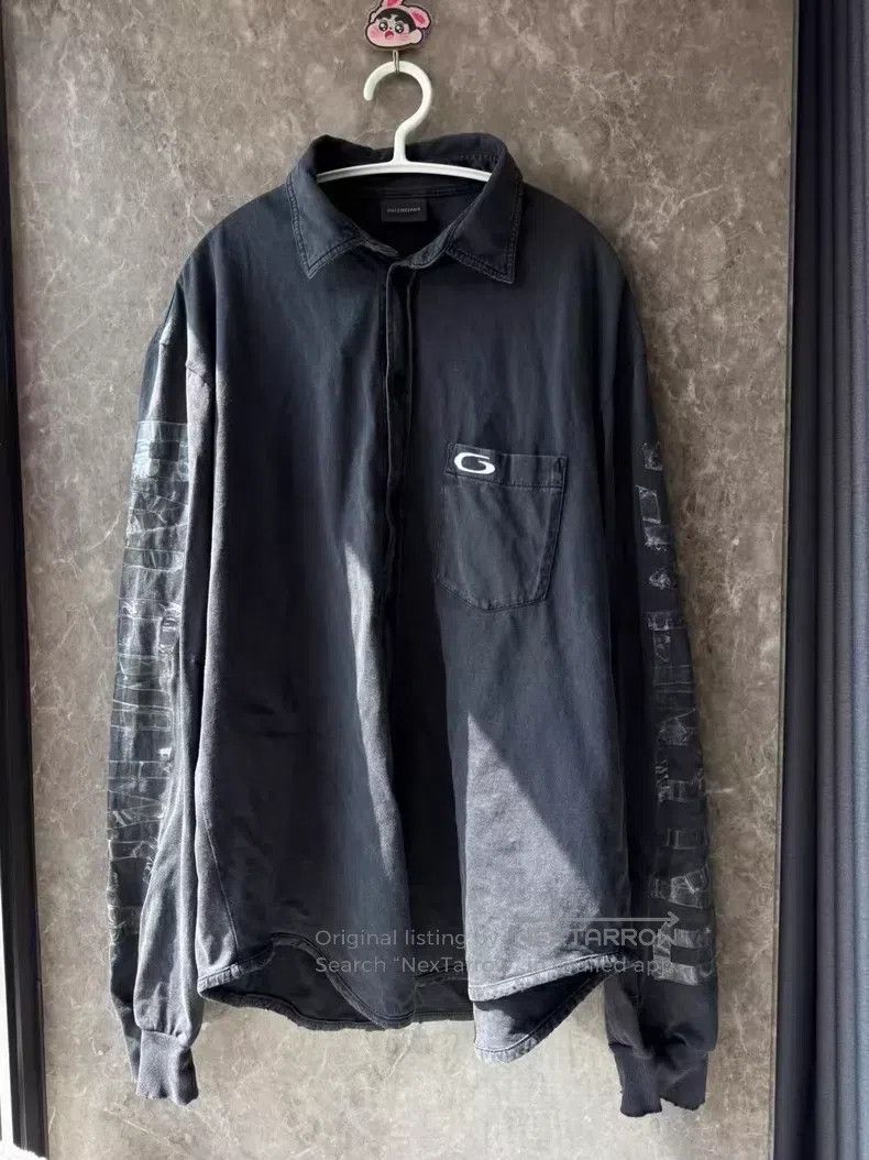Balenciaga Balenciaga Distressed Tape Shirt Size US S / EU 44-46 / 1 - 2 Thumbnail
