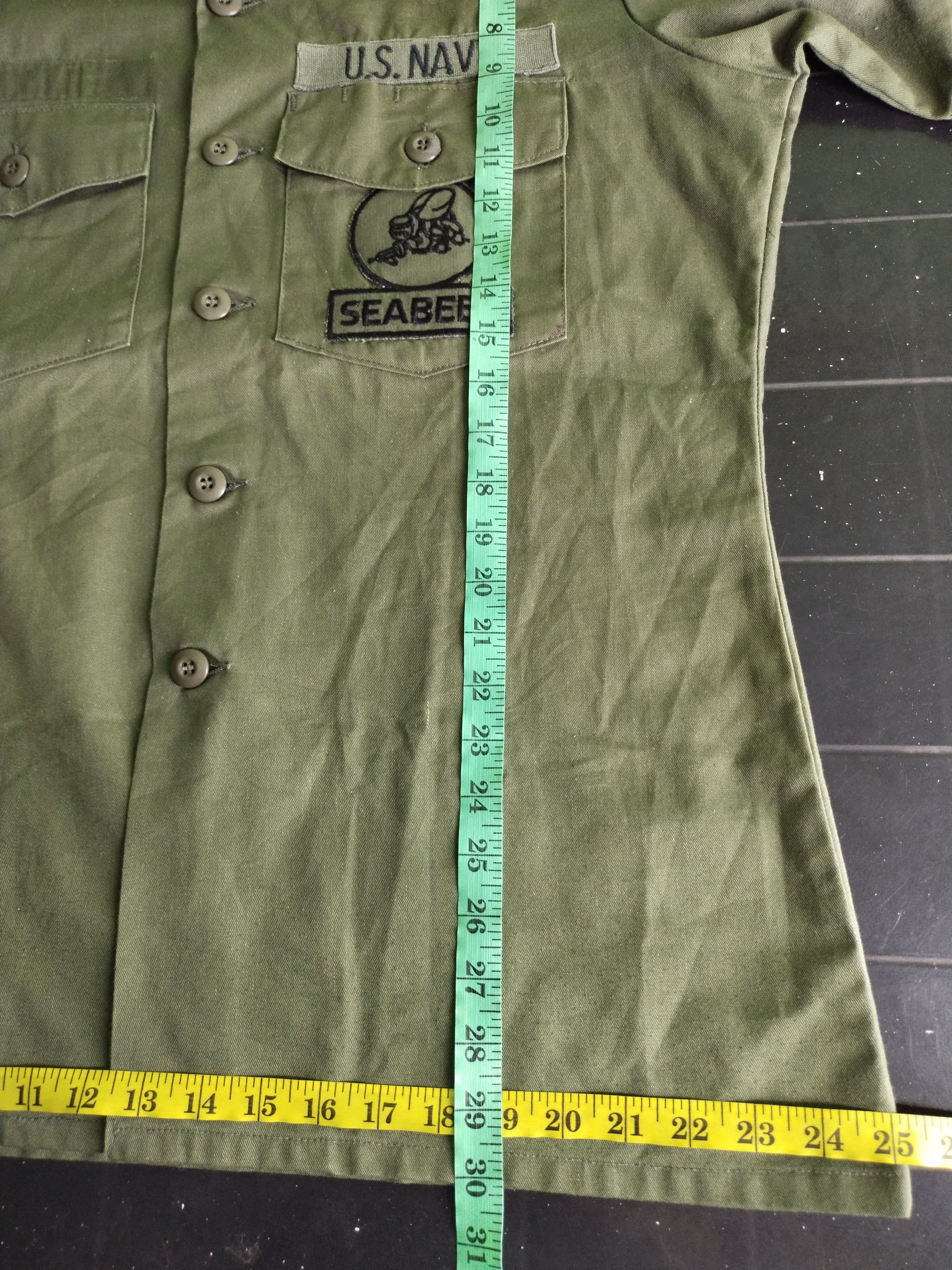 Buzz Rickson's 50's OG 507 Vintage Seabees US Army Green Shirt Tee Size US M / EU 48-50 / 2 - 9 Thumbnail