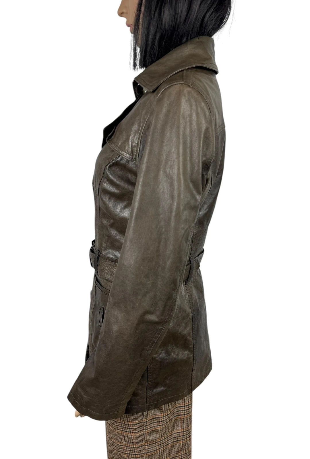 Other Leonardo Vintage Leather Coat Belted size L Size L / US 10 / IT 46 - 5 Thumbnail