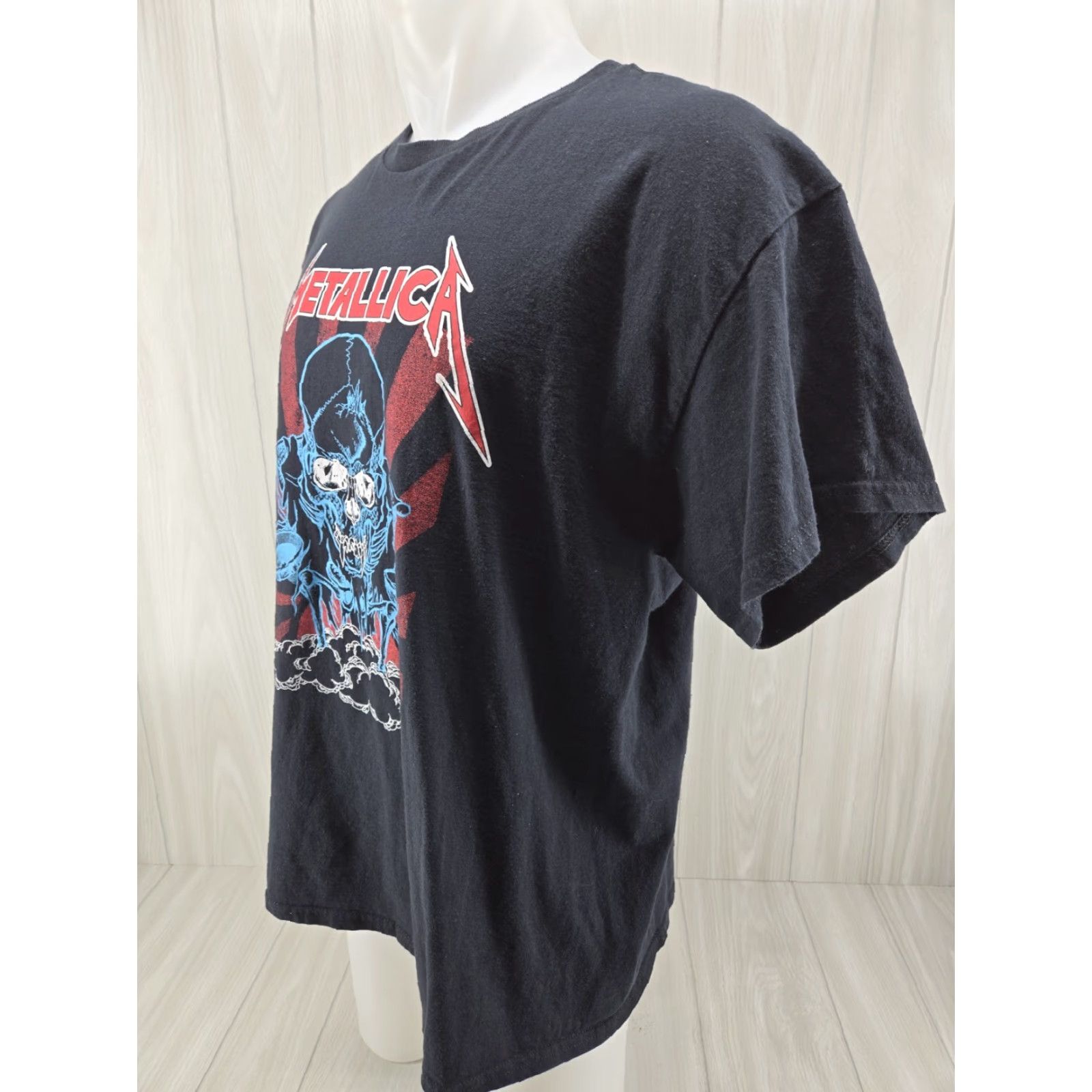 Vintage Metallica Shirt Mens XL Black Short Sleeve Crew Neck Logo Skull Music Band T-Shirt Men Size US XL / EU 56 / 4 - 3 Thumbnail