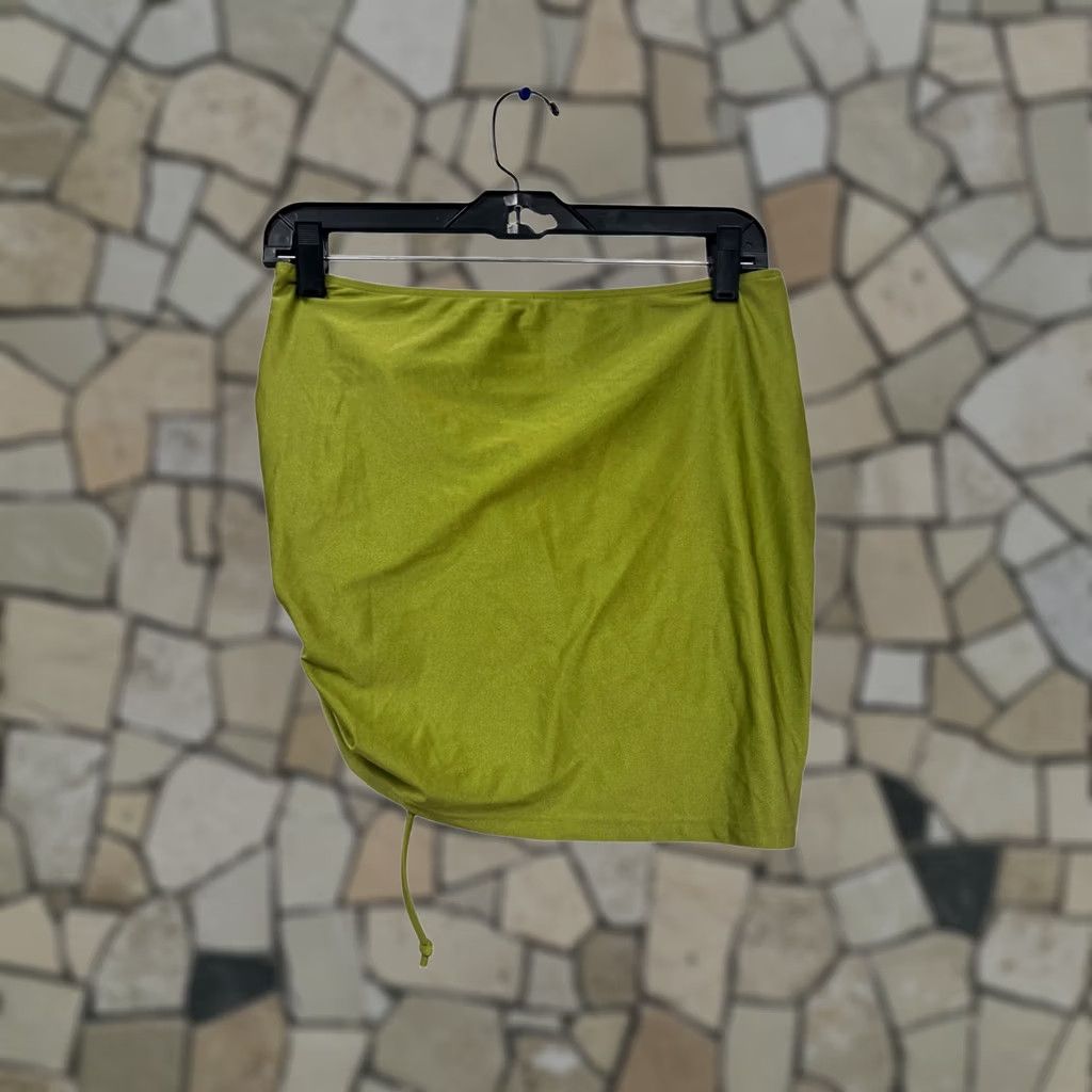 Olive White Fox Swim Cover Ruched Olive Green S/M Womens Size ONE SIZE - 1 Thumbnail