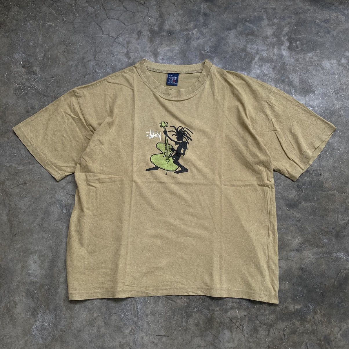 Stussy Vintage 90s Stussy Beige Knowledge Is King USA Tee Size US XXL / EU 58 / 5 - 1 Thumbnail