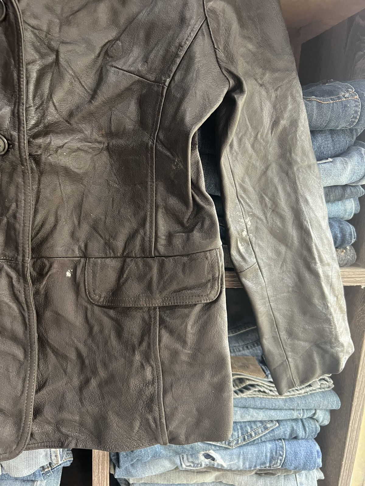 Comme Ca Ism 🔥Comme Ca Ism Button Leather Jacket Size S / US 4 / IT 40 - 8 Thumbnail