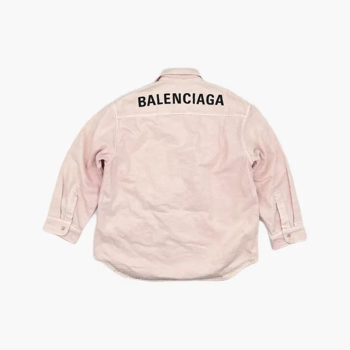 Balenciaga Balenciaga Balenciaga Classic Logo Pink ButtonUp Shirt -25 Size US S / EU 44-46 / 1 - 3 Thumbnail