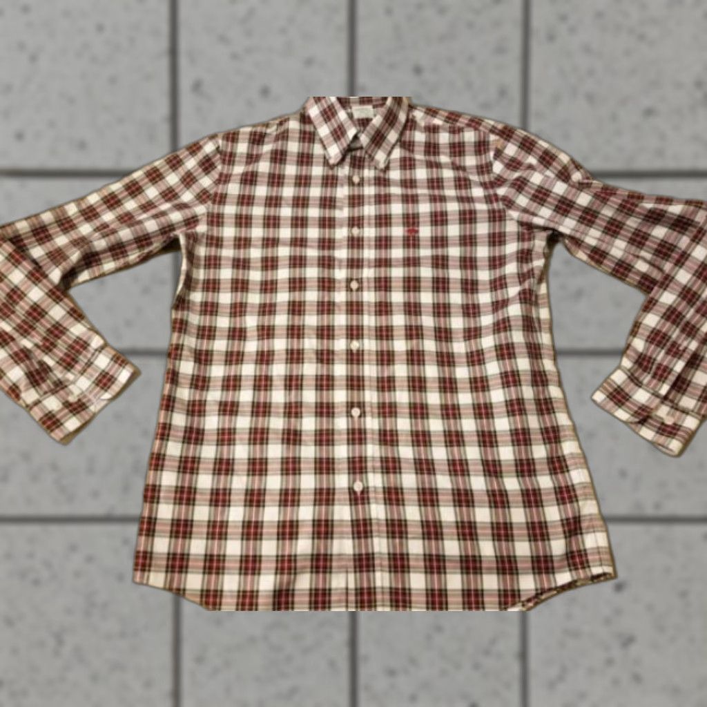 Brooks Brothers Brooks Brothers Shirt Mens Plaid Button-Up Cotton Red M Medium Long Sleeve Button-Up Shirt Size 40R - 1 Thumbnail