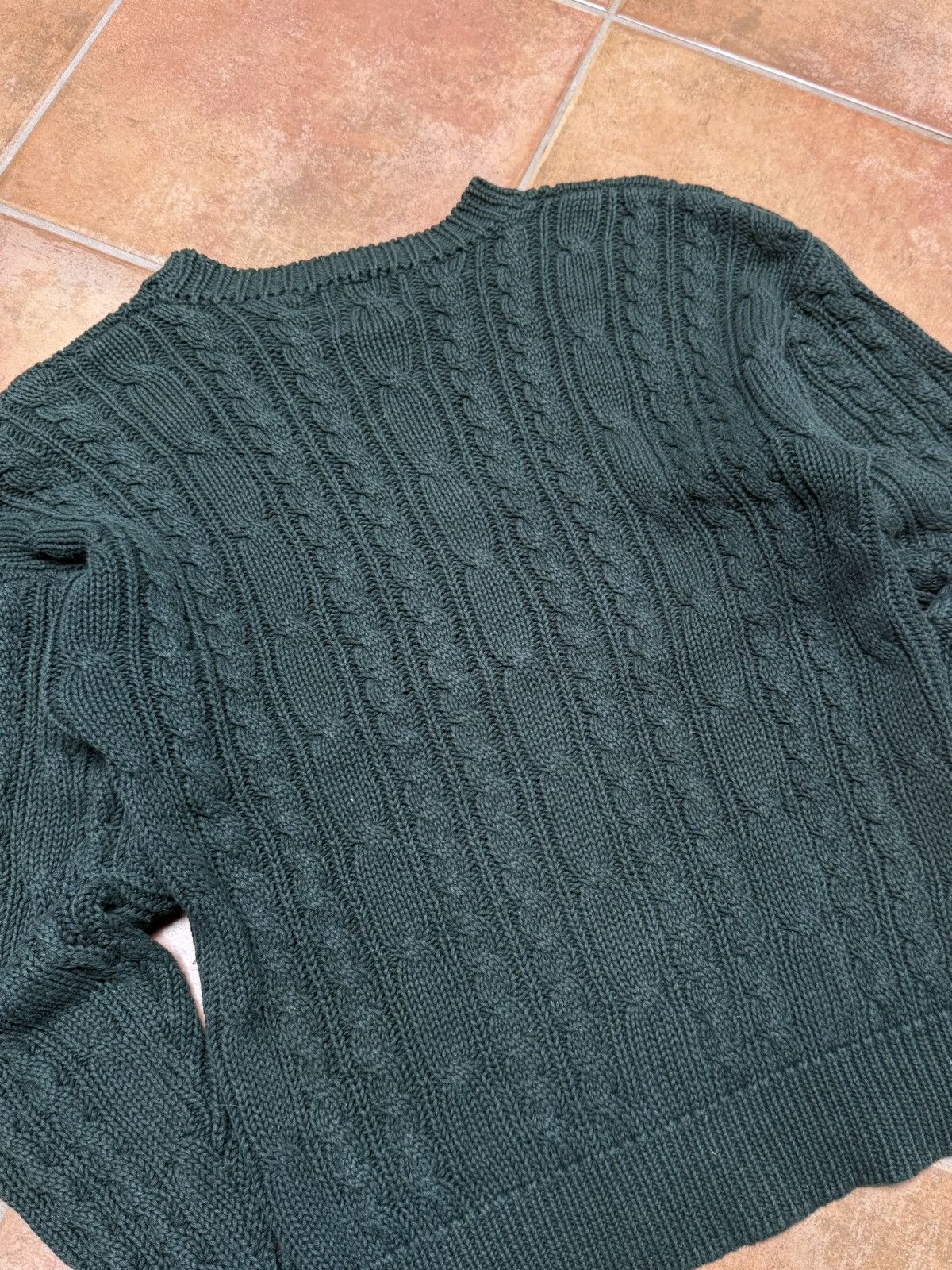 Gap Vintage Forest Green GAP Cable Knit Sweater Size US L / EU 52-54 / 3 - 8 Thumbnail