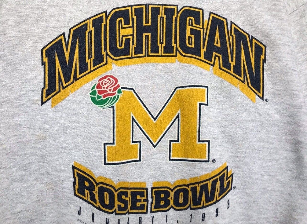 NFL × Wolverine Vintage 90's Michigan Rose Bowl Big Logo Sweatshirt Size US L / EU 52-54 / 3 - 4 Thumbnail