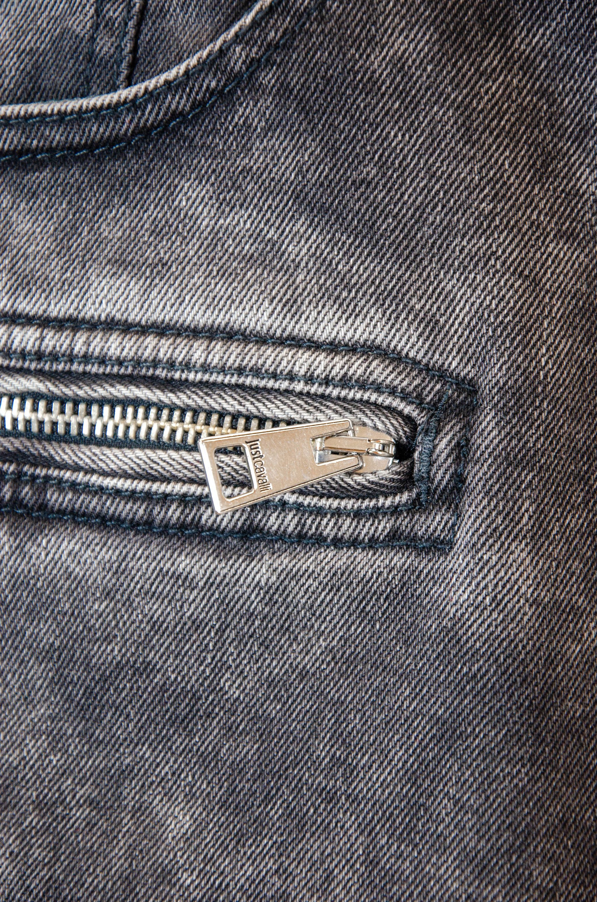 Just Cavalli Just Cavalli Biker Jeans Grey Wash – Size 52 Size US 36 / EU 52 - 5 Thumbnail
