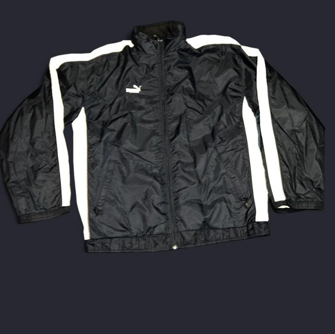 Puma VINTAGE PUMA Navy Jacket with White Accents Size US L / EU 52-54 / 3 - 1 Thumbnail