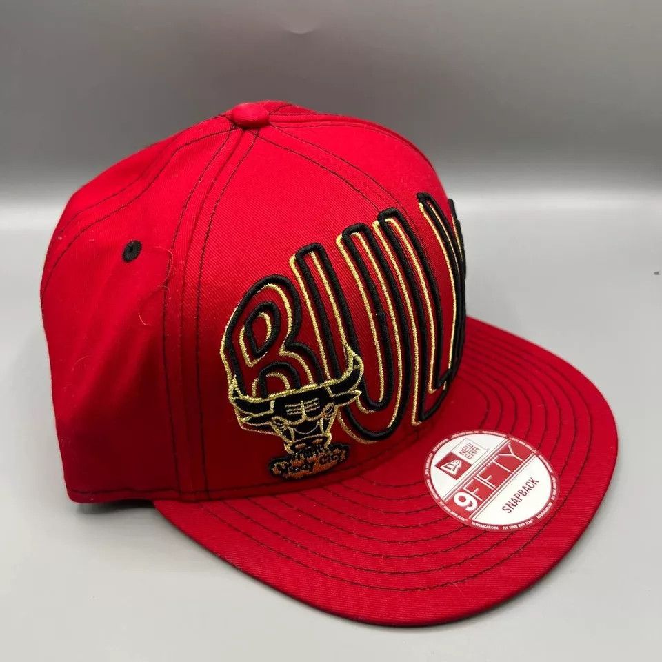 New Era Chicago Bulls Hat Men 9Fifty New Era NBA Snap Back Cap New Size ONE SIZE - 3 Thumbnail