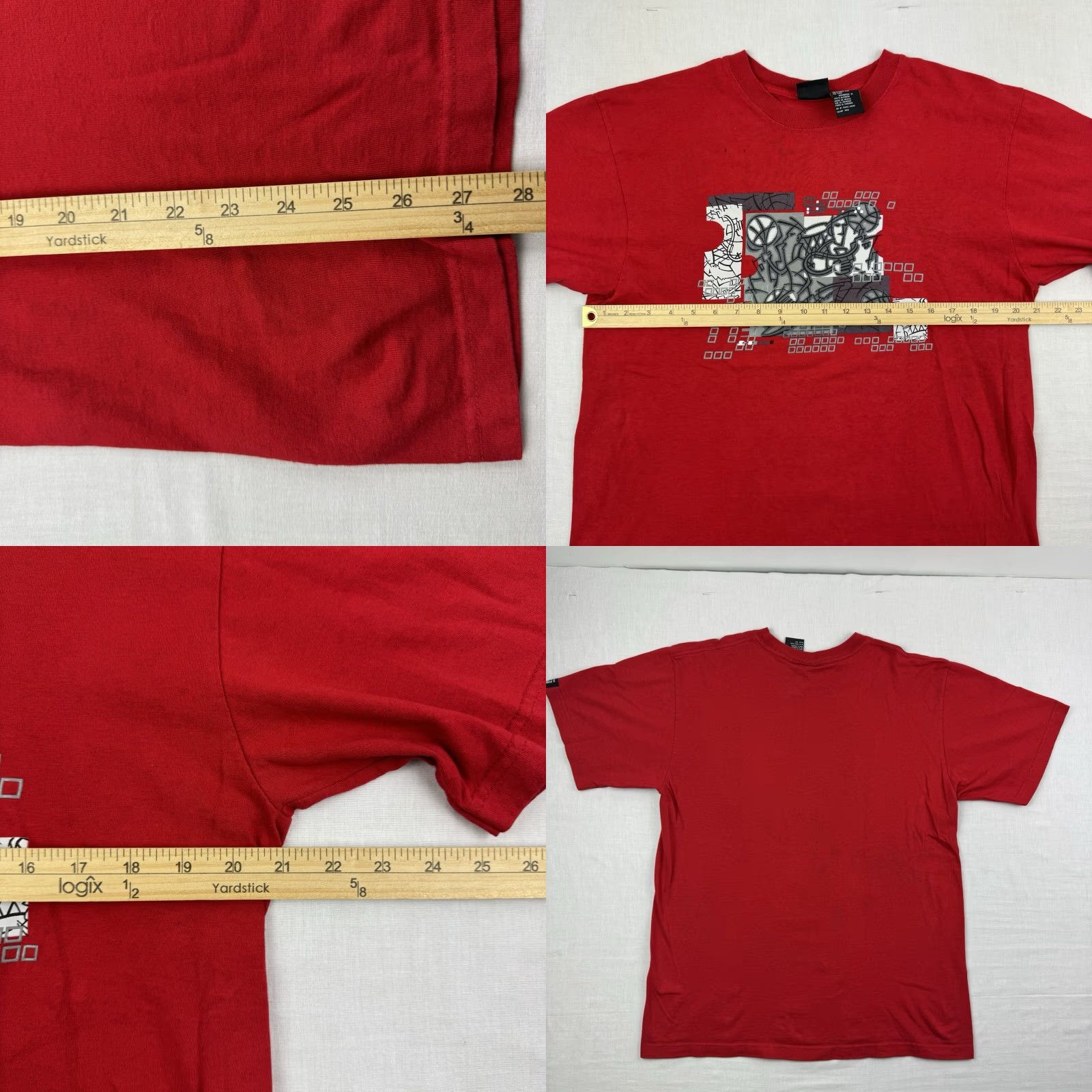 Starter VINTAGE Starter Basketball T Shirt Adult Medium Red 90s Y2K Graphic Mens Size US M / EU 48-50 / 2 - 8 Thumbnail