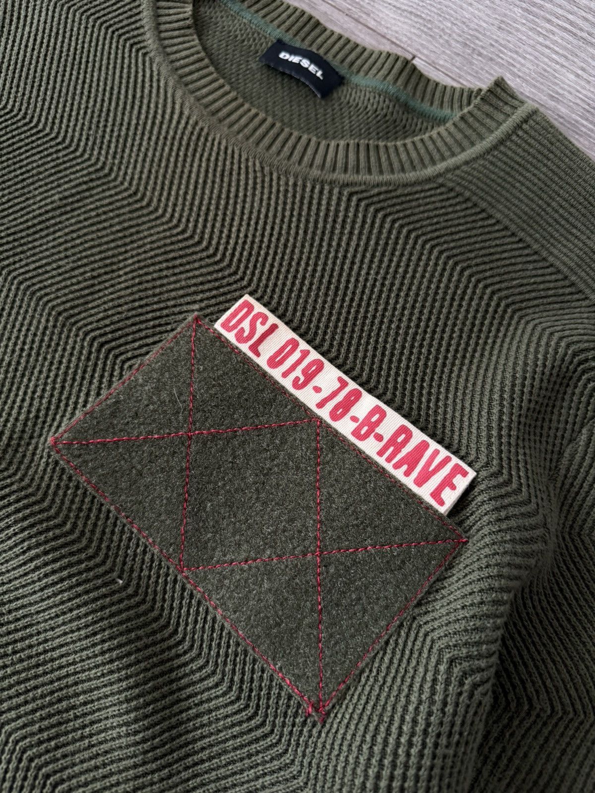 Diesel Archival Avant Garde Diesel Italy Made Military Knit Sweater Size US M / EU 48-50 / 2 - 9 Thumbnail