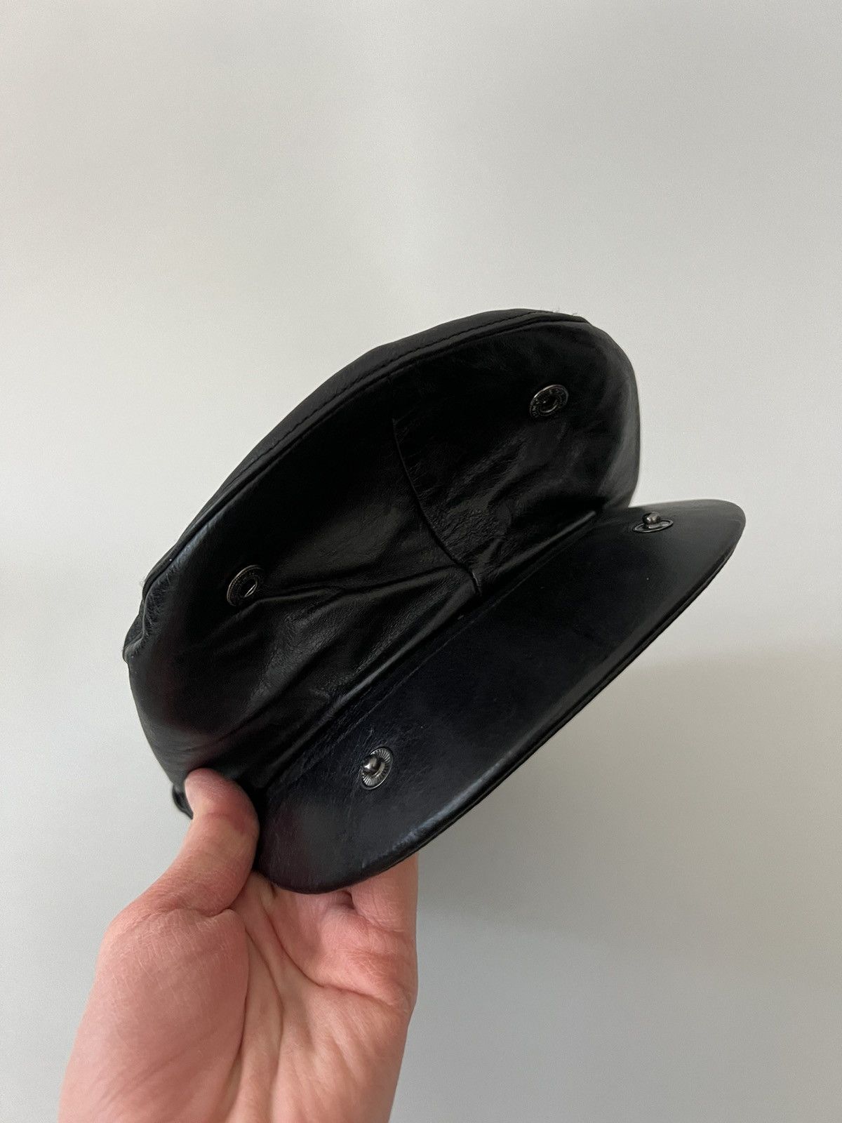Raf Simons Raf Simons FW03 Leather Cabbie Hat Size ONE SIZE - 3 Thumbnail