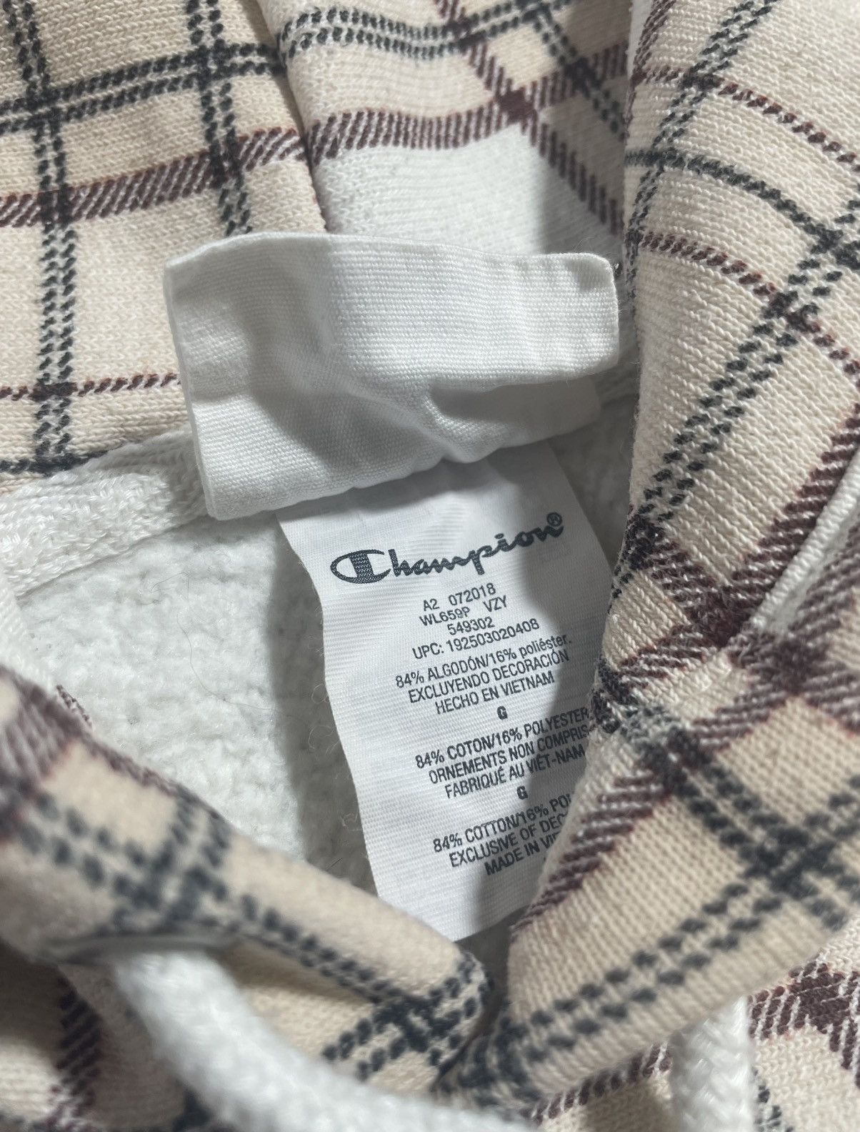 Champion Rare Vintage Champion Checkered Hoodie Old School Style 1990 Size M / US 6-8 / IT 42-44 - 8 Thumbnail